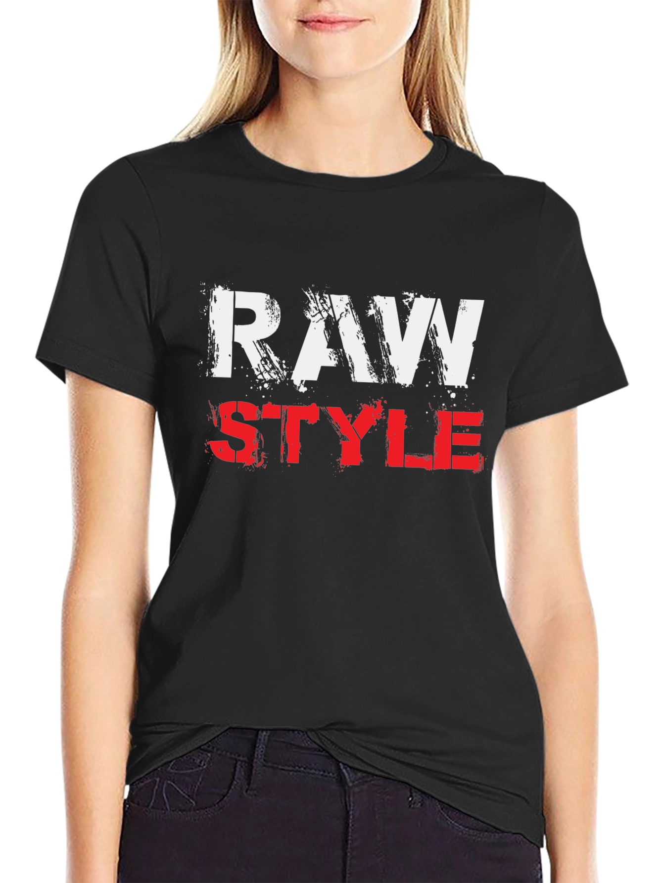 Raw Style Graphic Print T-Shirt