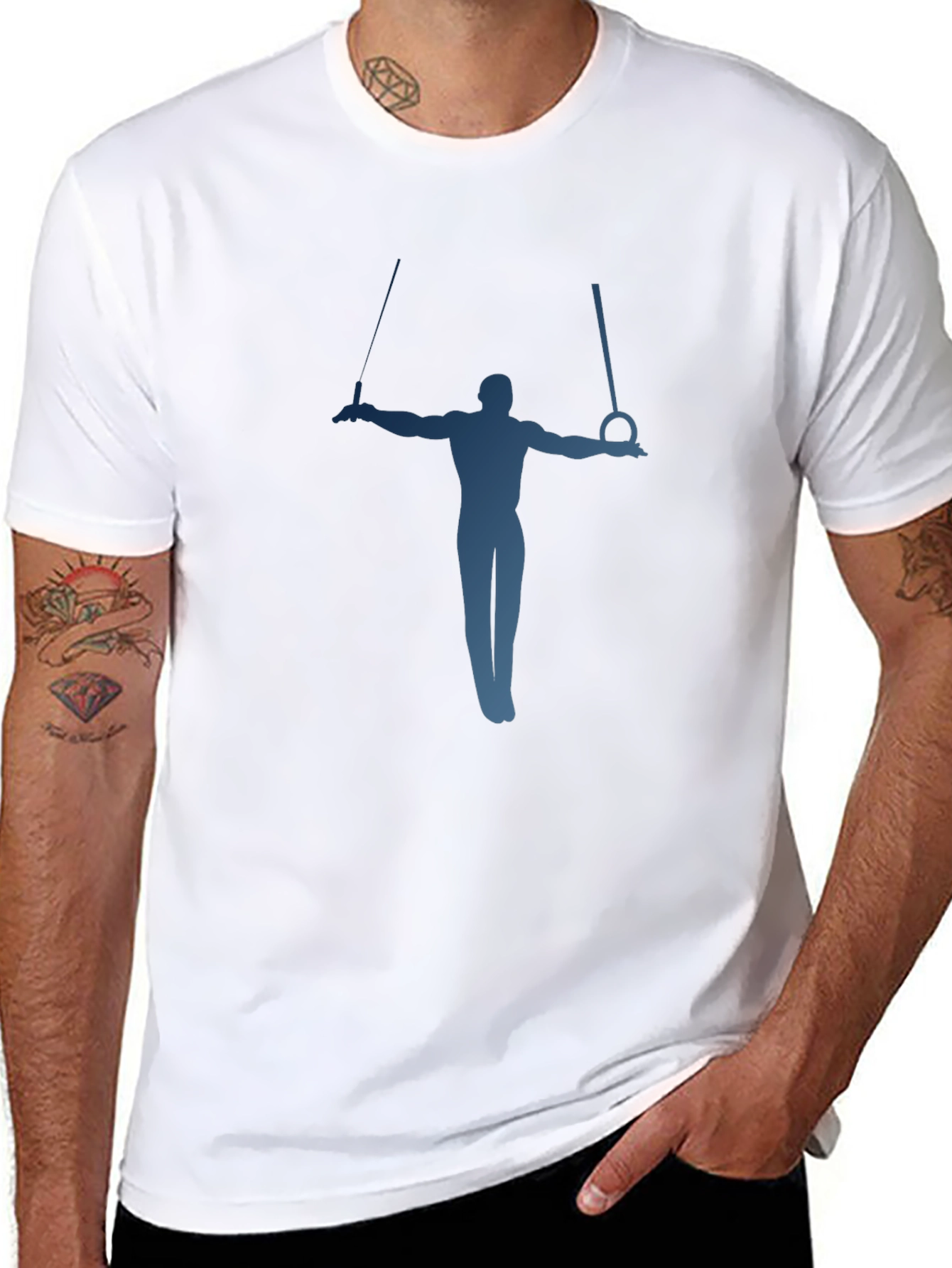 Gymnast Rings Graphic Tee - Mens Black T-Shirt