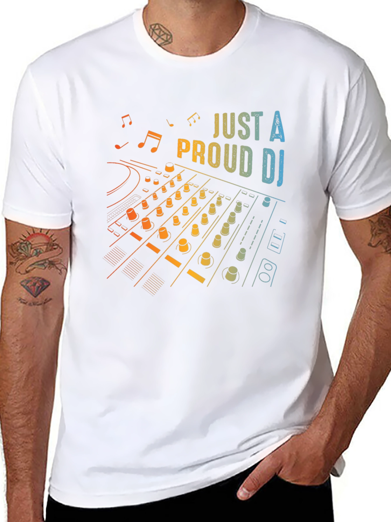 Proud DJ Mixer Graphic Tee - Black