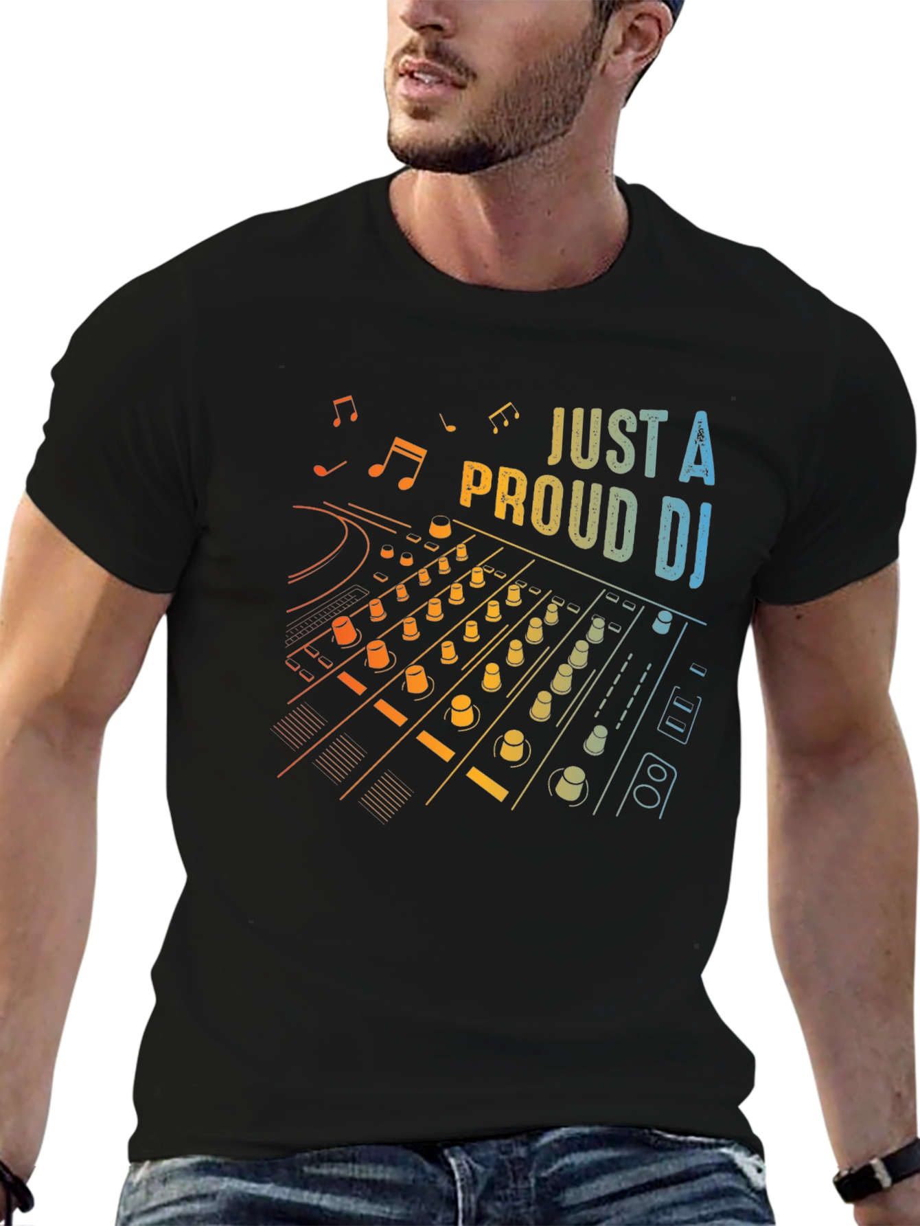 Proud DJ Mixer Graphic Tee - Black