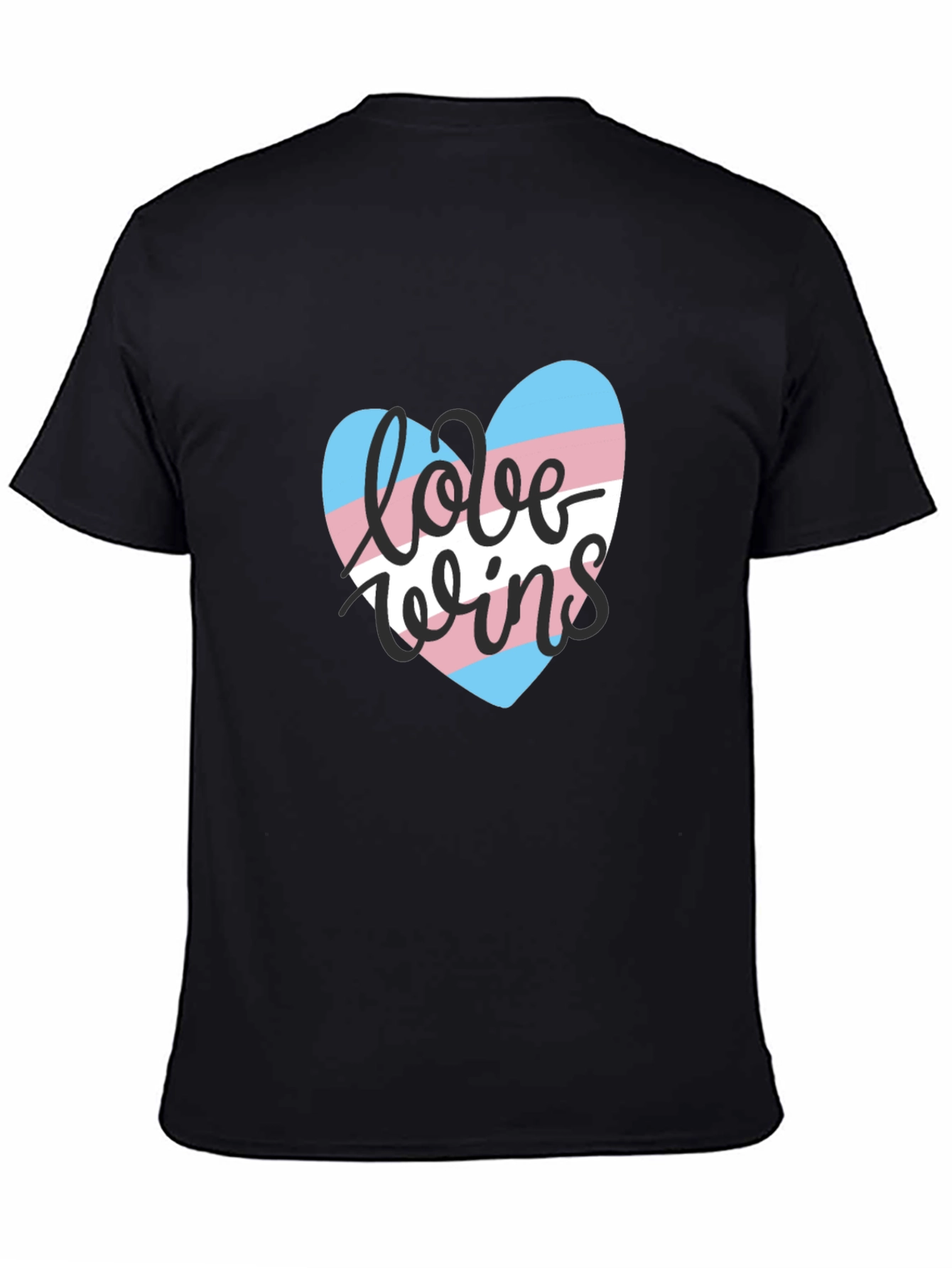 Love Wins Transgender Pride Heart Graphic T-Shirt
