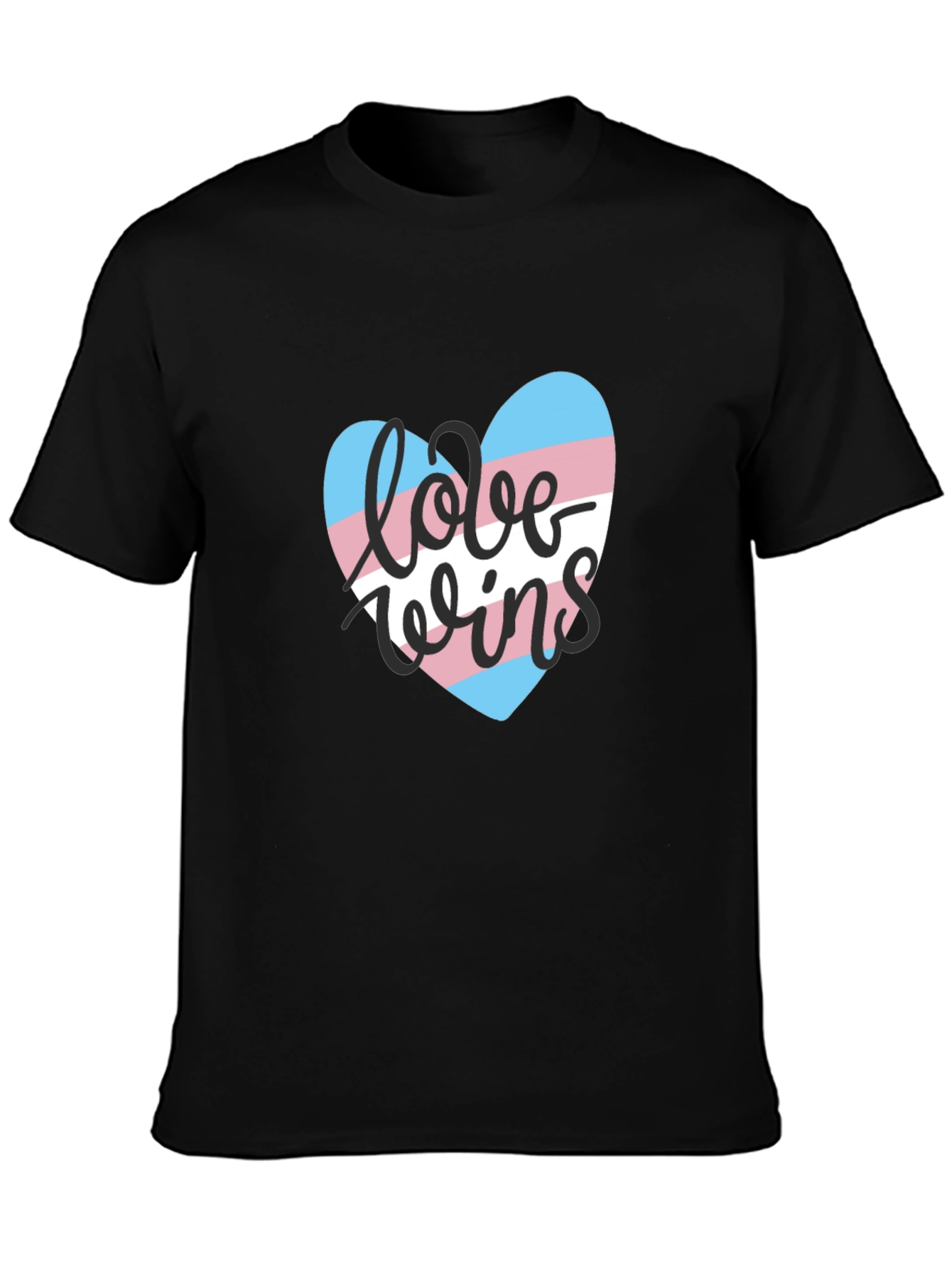 Love Wins Transgender Pride Heart Graphic T-Shirt