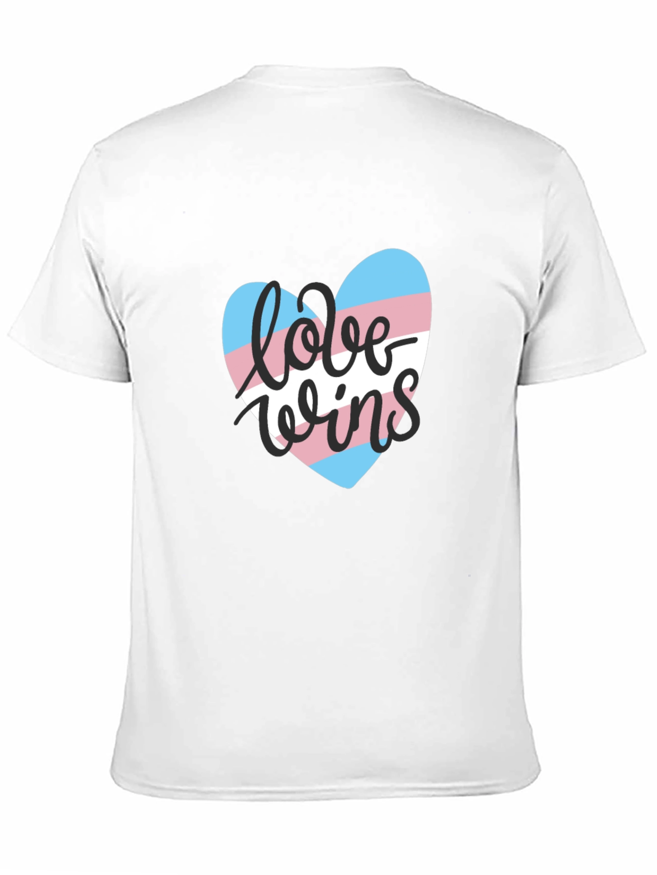 Love Wins Transgender Pride Heart Graphic T-Shirt