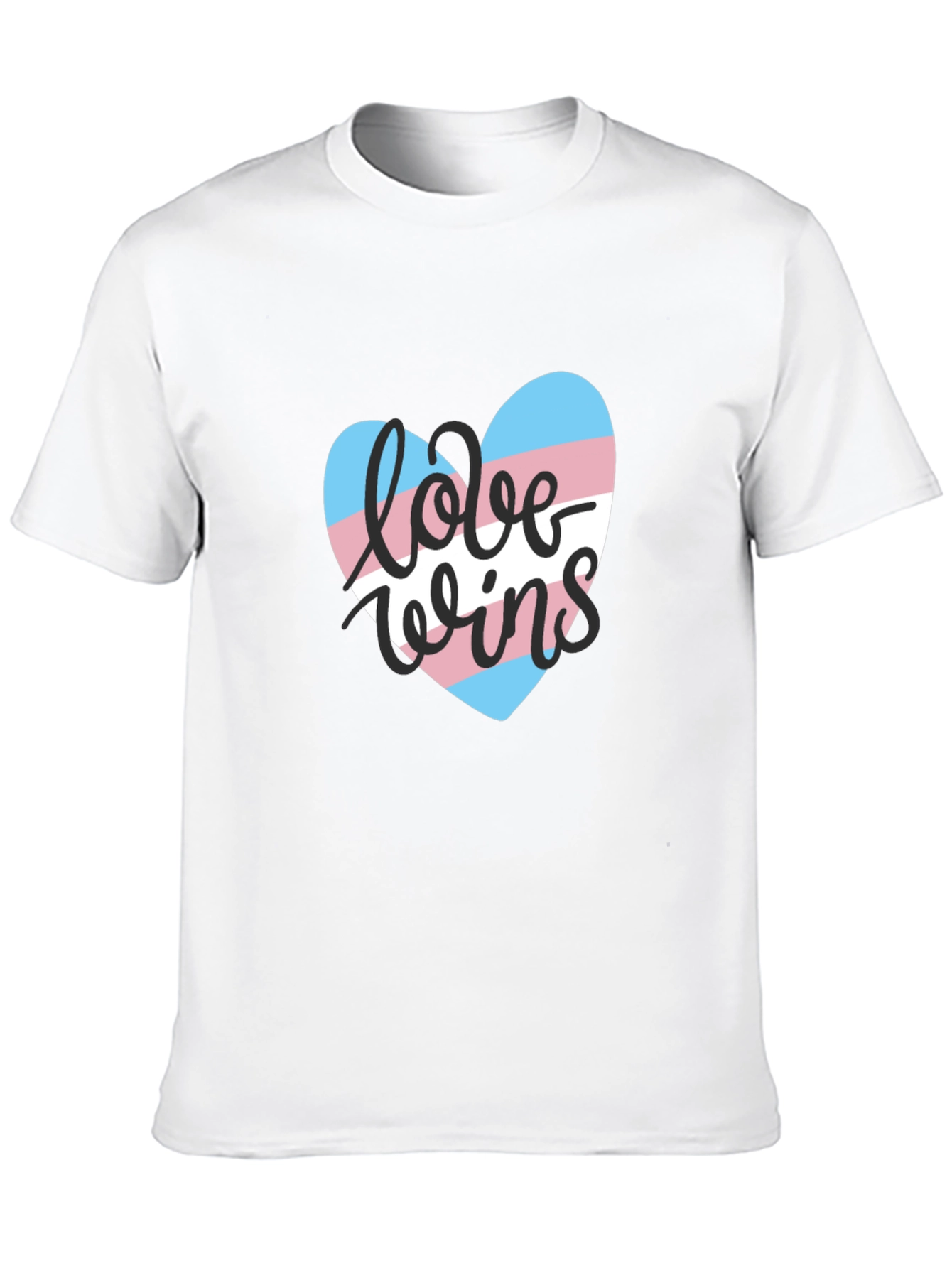 Love Wins Transgender Pride Heart Graphic T-Shirt