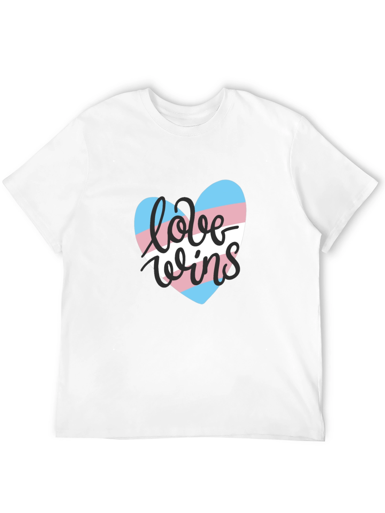 Love Wins Transgender Pride Heart Graphic T-Shirt
