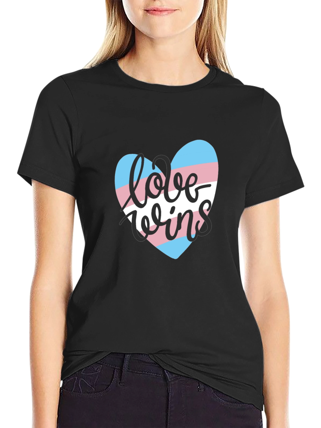 Love Wins Transgender Pride Heart Graphic T-Shirt