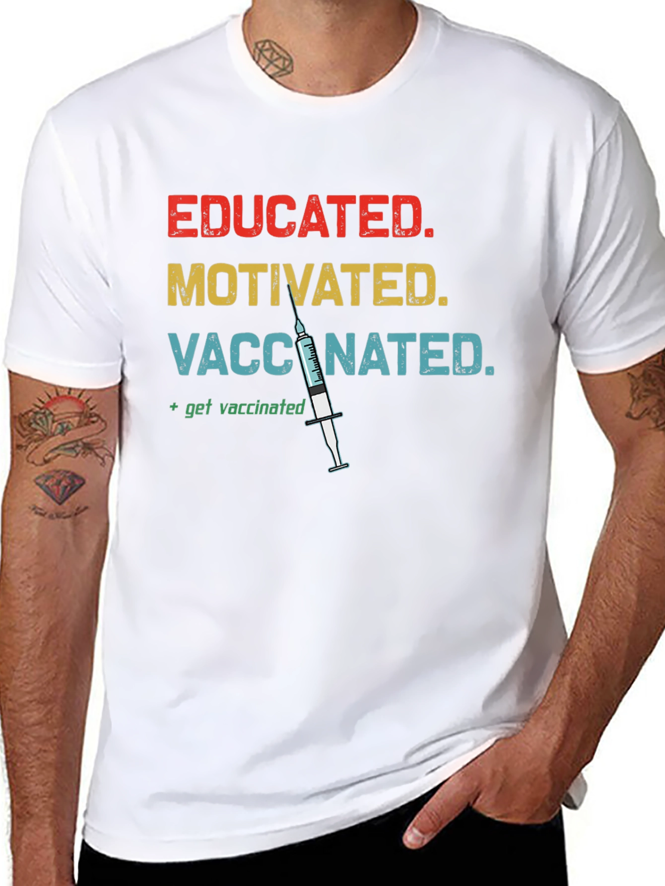 Educated Motivated Vaccinated T-Shirt