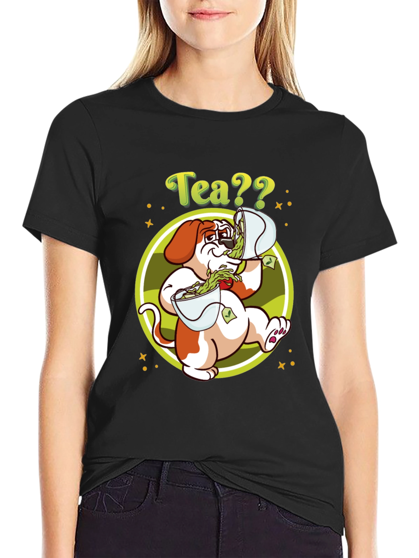 Tea?? Dog Graphic Tee