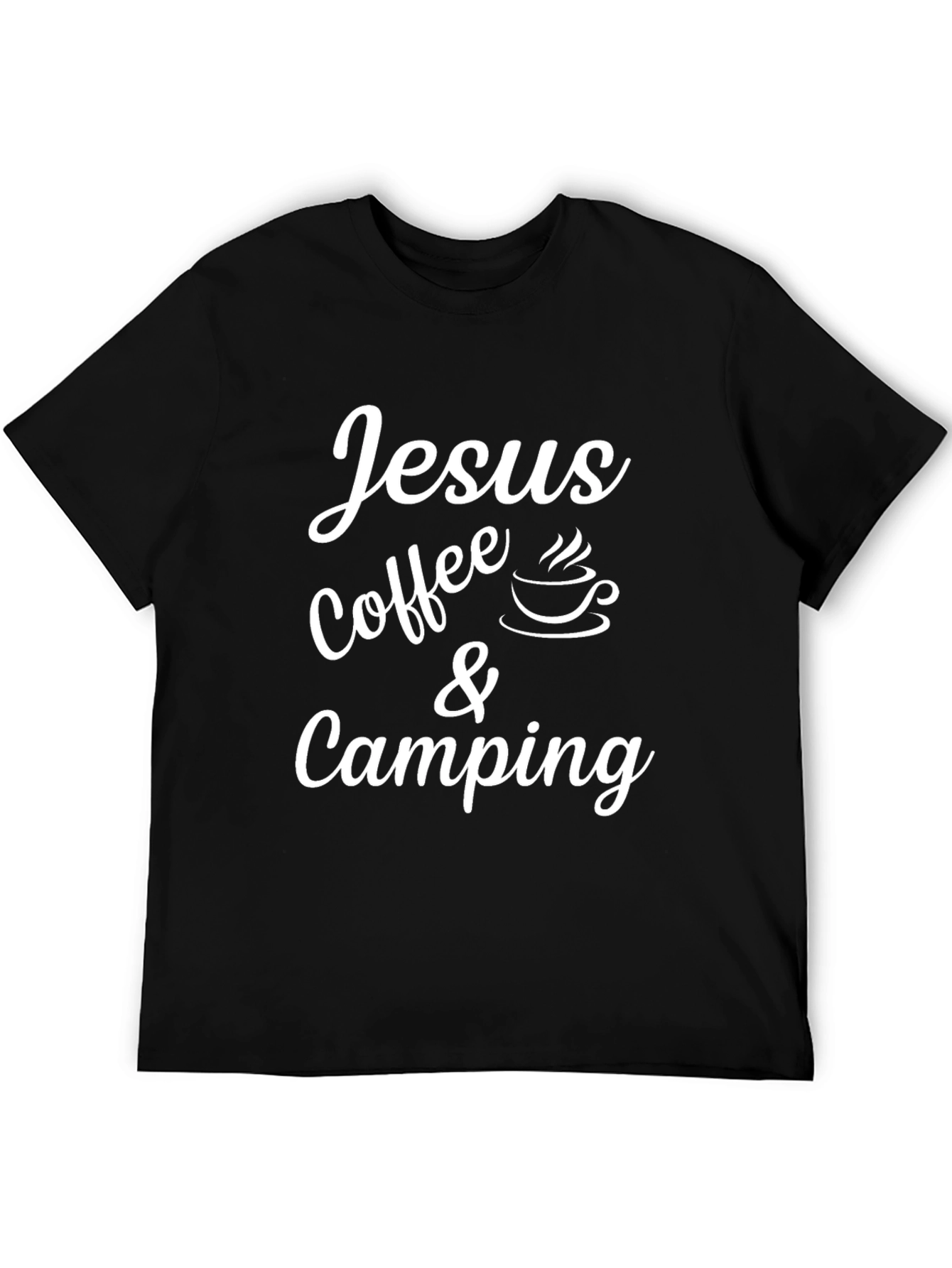 Jesus Coffee & Camping Graphic T-Shirt