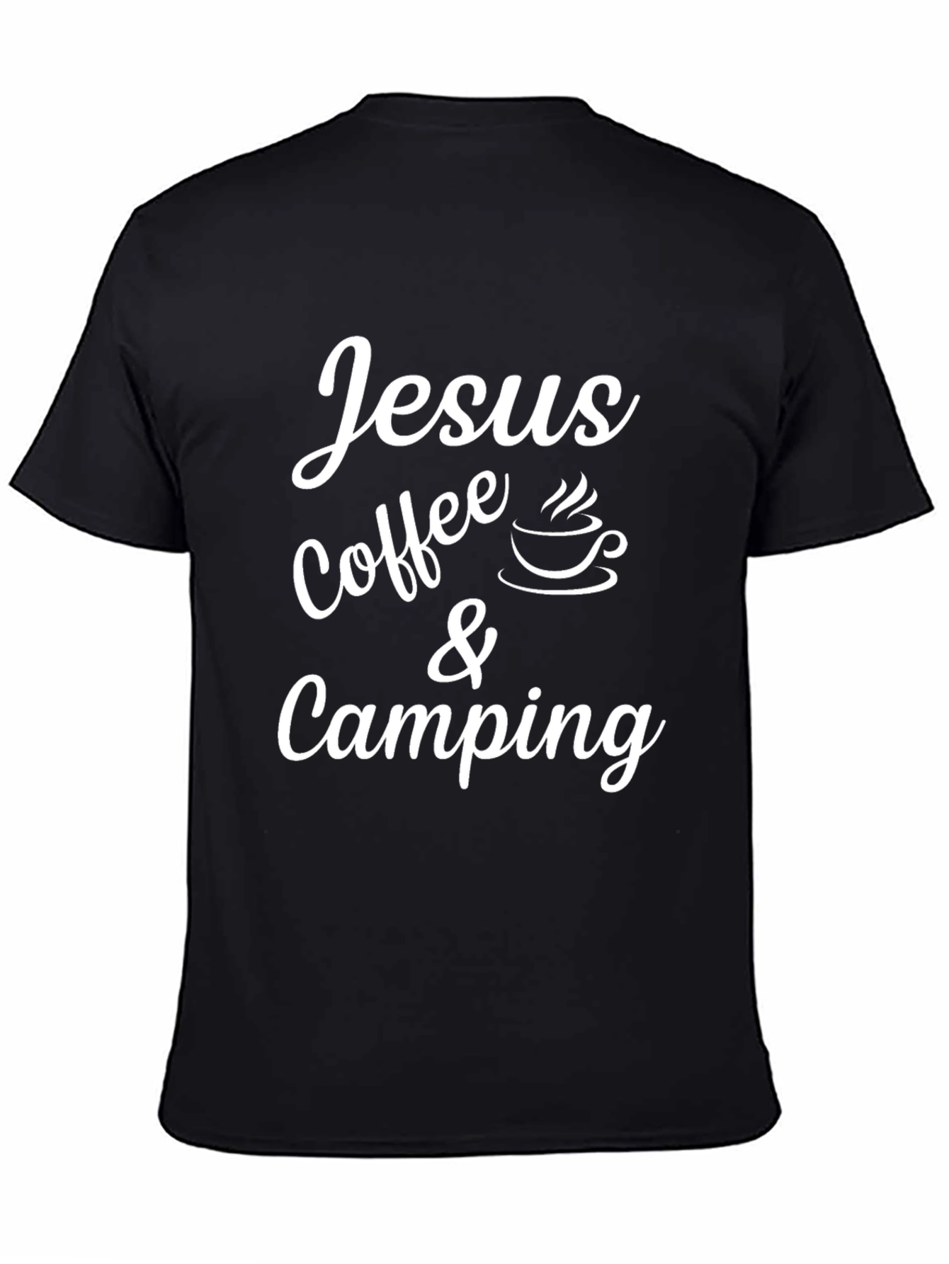 Jesus Coffee & Camping Graphic T-Shirt