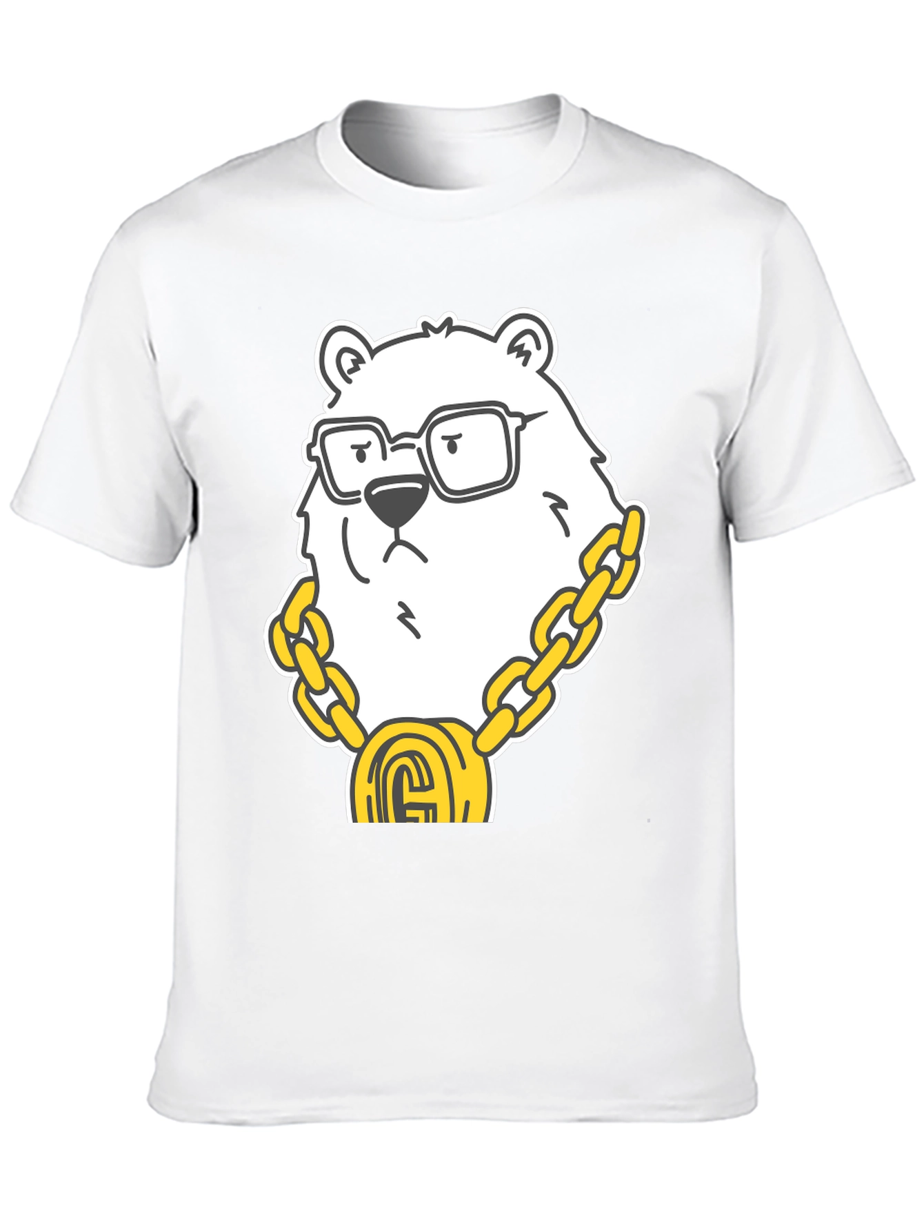 Cool Bear Graphic Tee - Black Cotton Blend