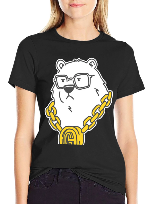 Cool Bear Graphic Tee - Black Cotton Blend