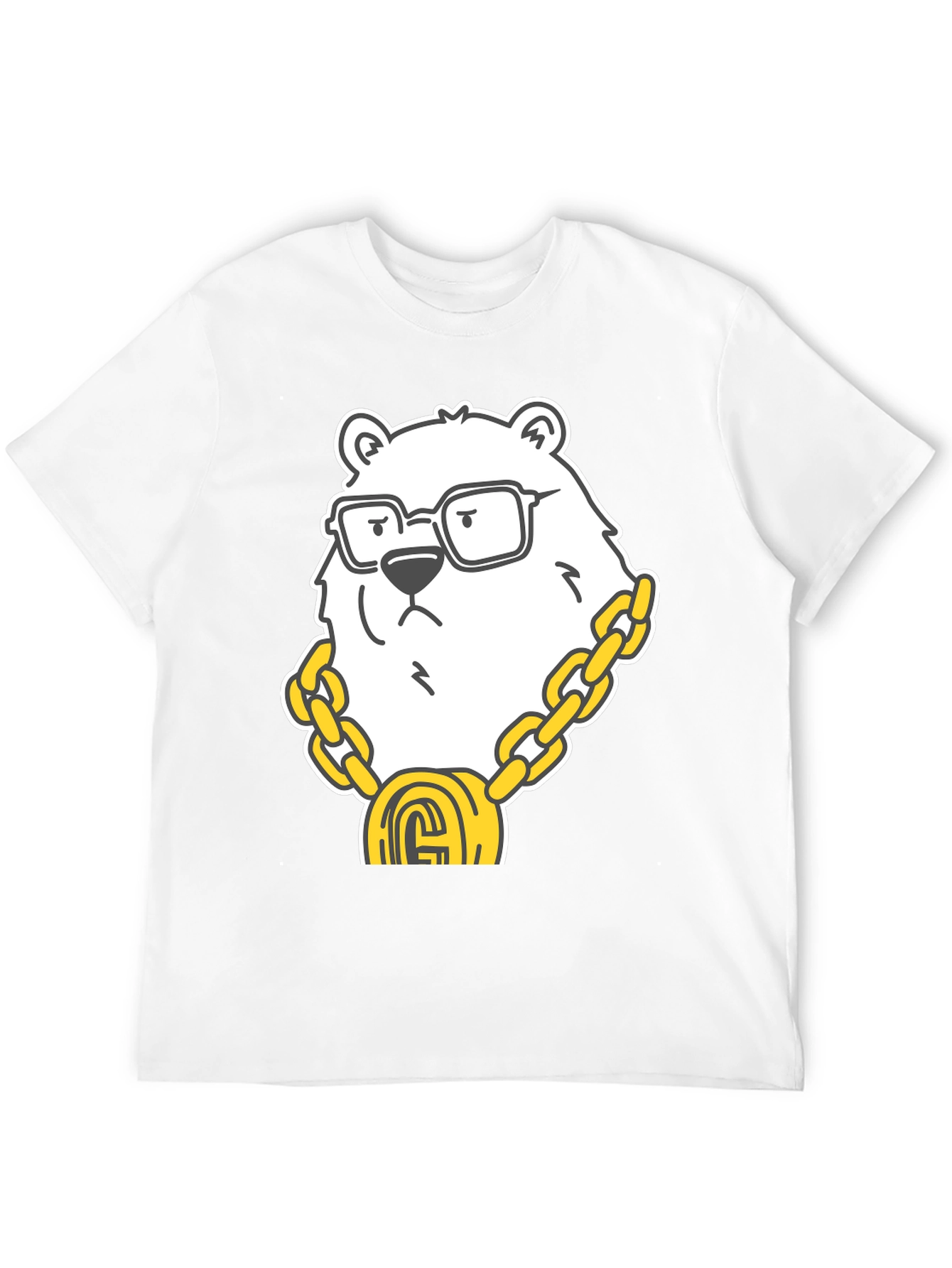 Cool Bear Graphic Tee - Black Cotton Blend
