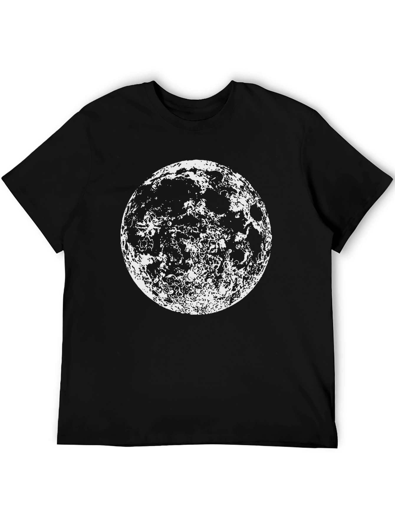 Moon Graphic Black T-Shirt - Lunar Design Tee
