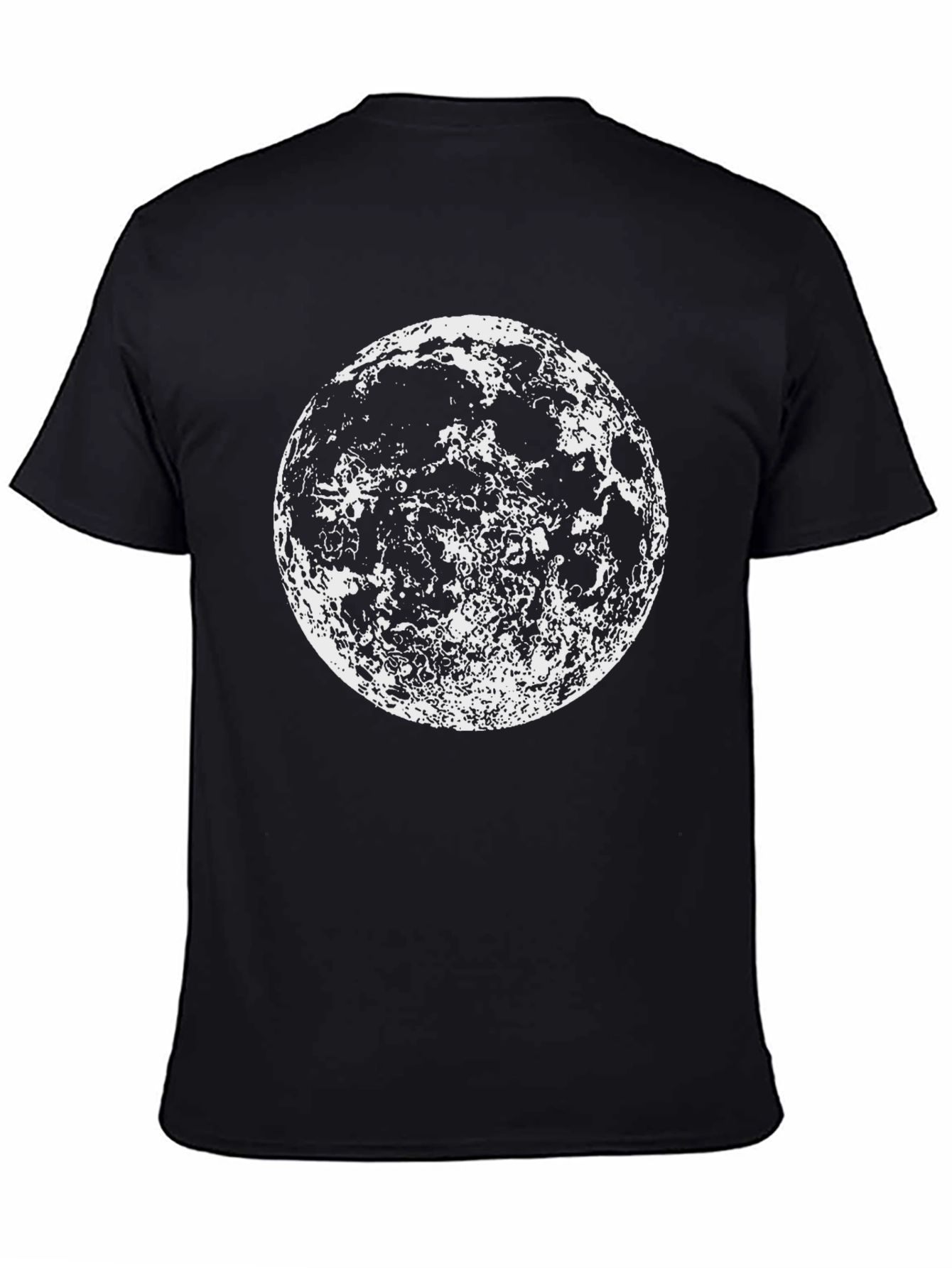 Moon Graphic Black T-Shirt - Lunar Design Tee