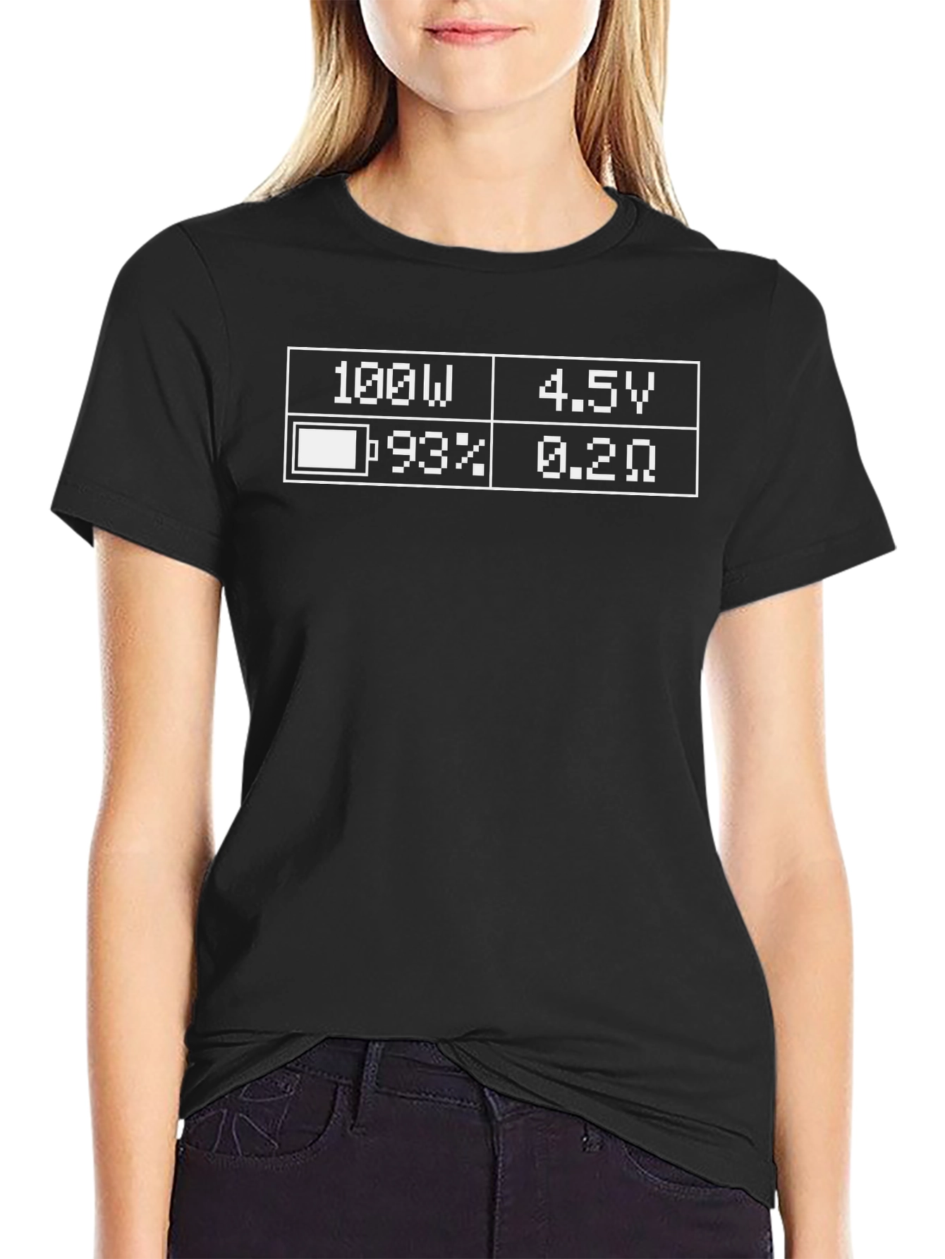 Vape Display Tee - 100W Battery Indicator Design
