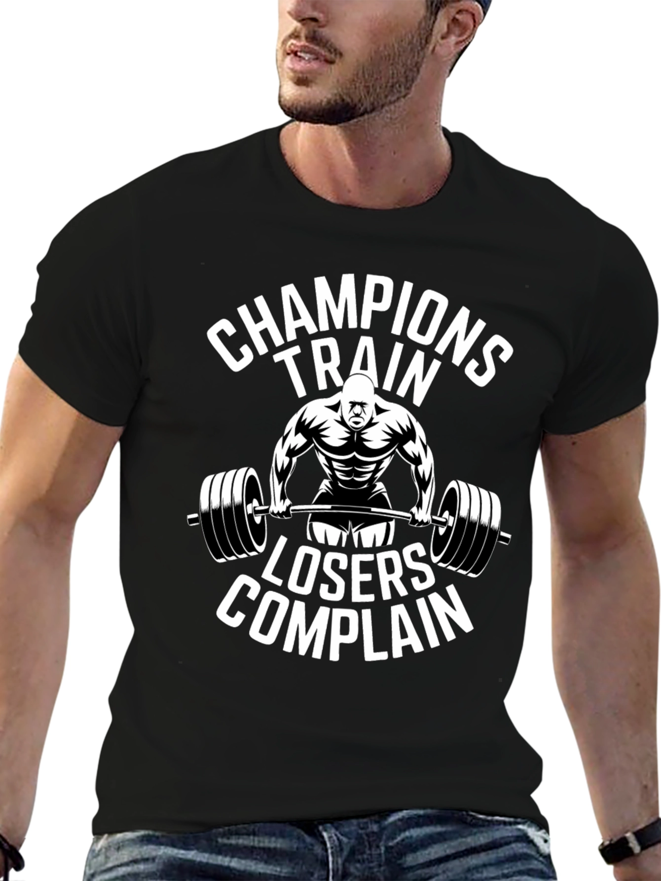Champions Train T-Shirt - Motivational Workout Tee