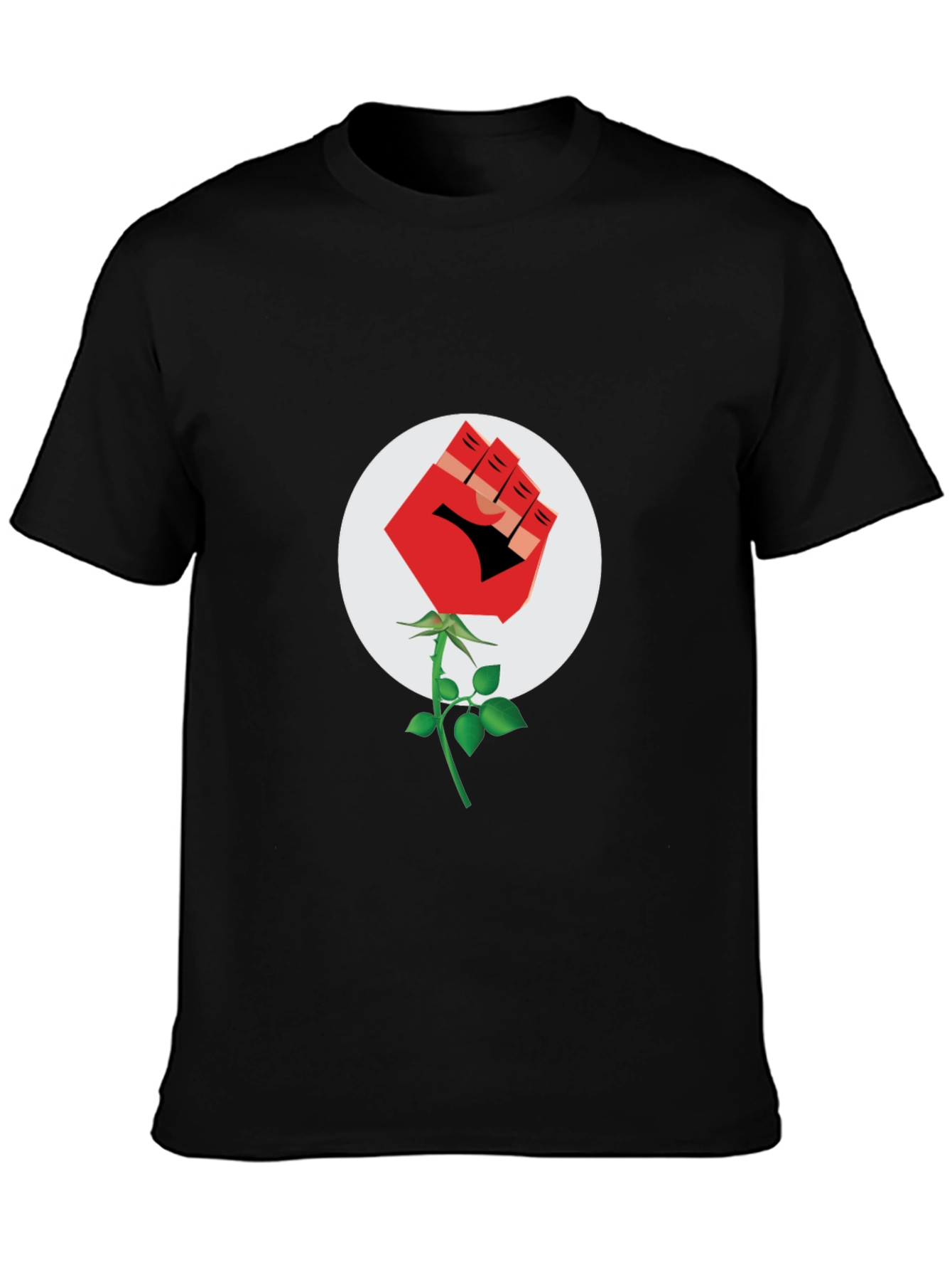 Fist Rose Black T-Shirt - Stand for Something