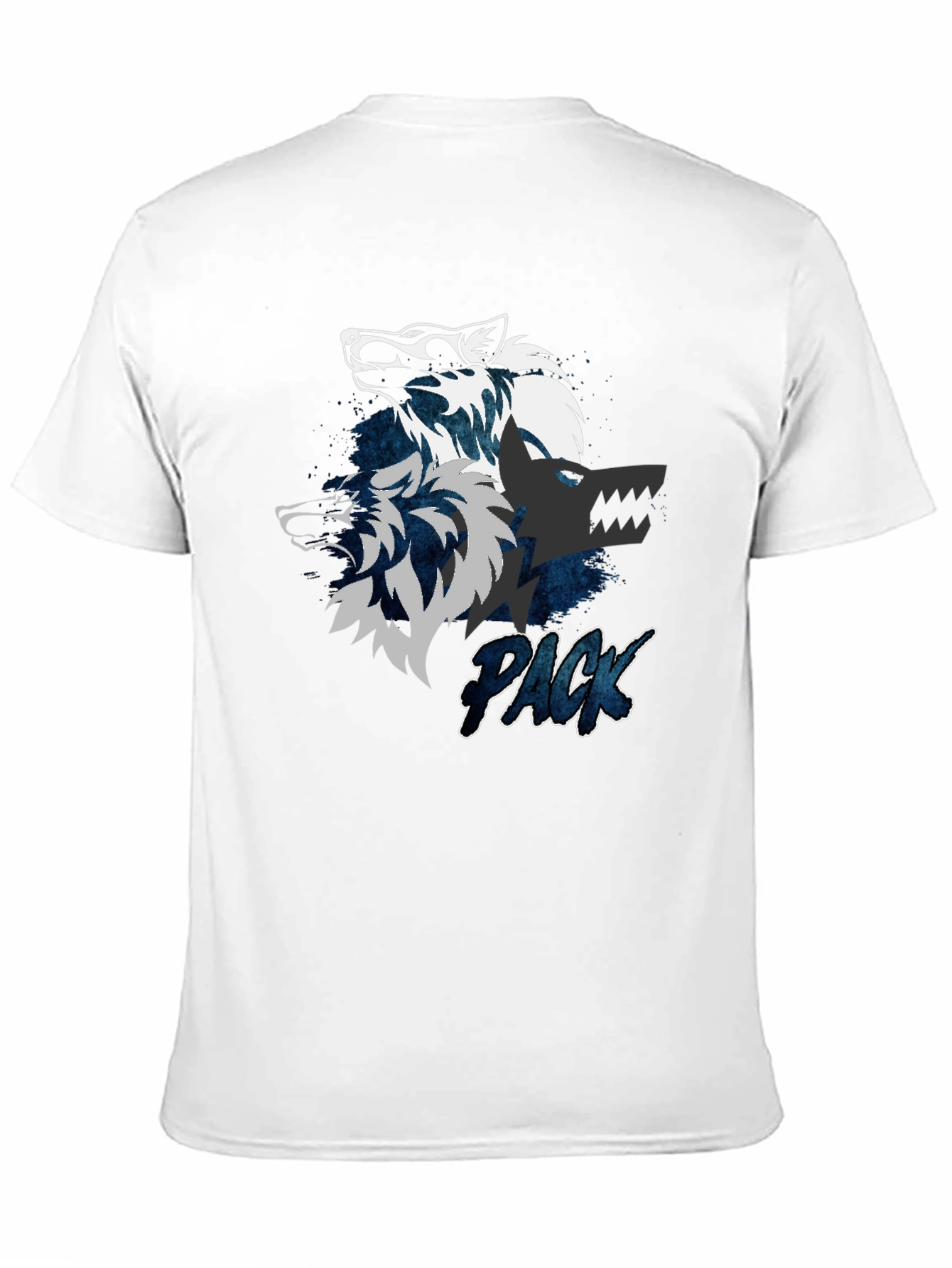 Wolf Pack Graphic T-Shirt - Black Cotton Tee