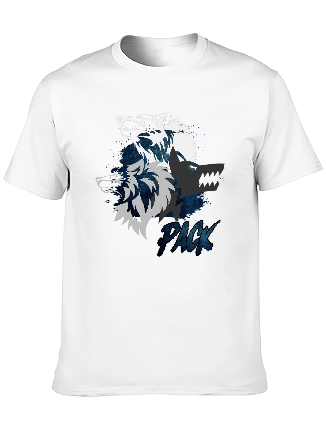 Wolf Pack Graphic T-Shirt - Black Cotton Tee