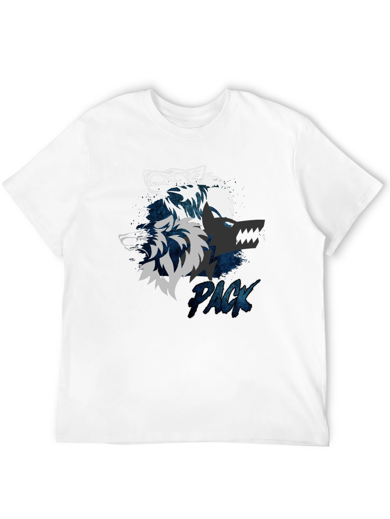 Wolf Pack Graphic T-Shirt - Black Cotton Tee
