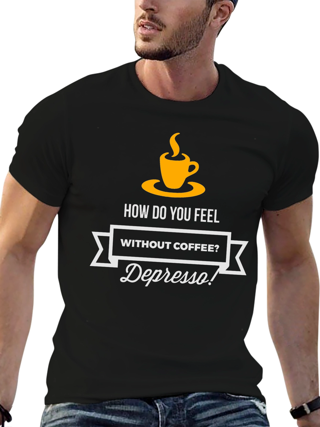 Depresso Coffee T-Shirt - Funny Graphic Tee