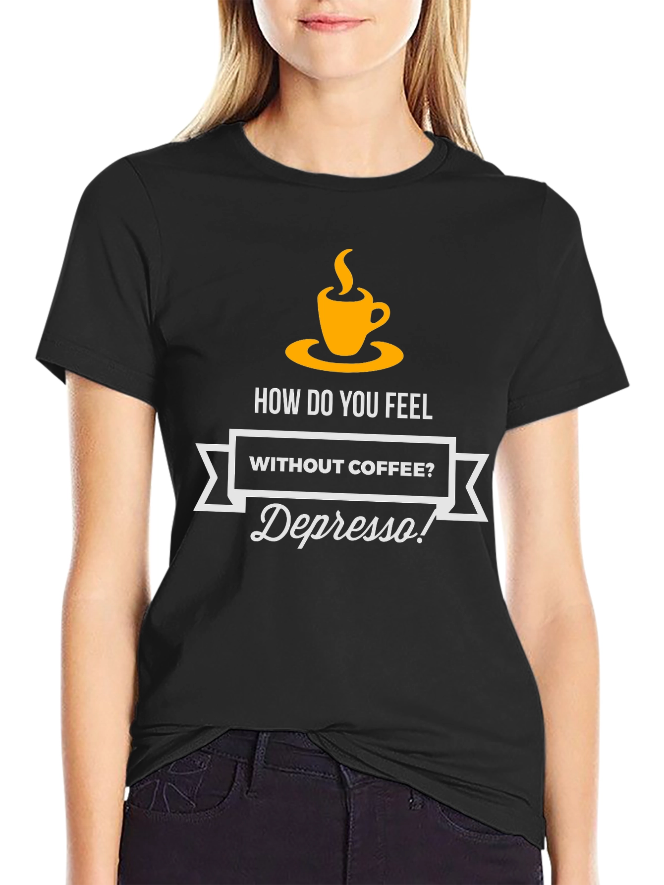 Depresso Coffee T-Shirt - Funny Graphic Tee