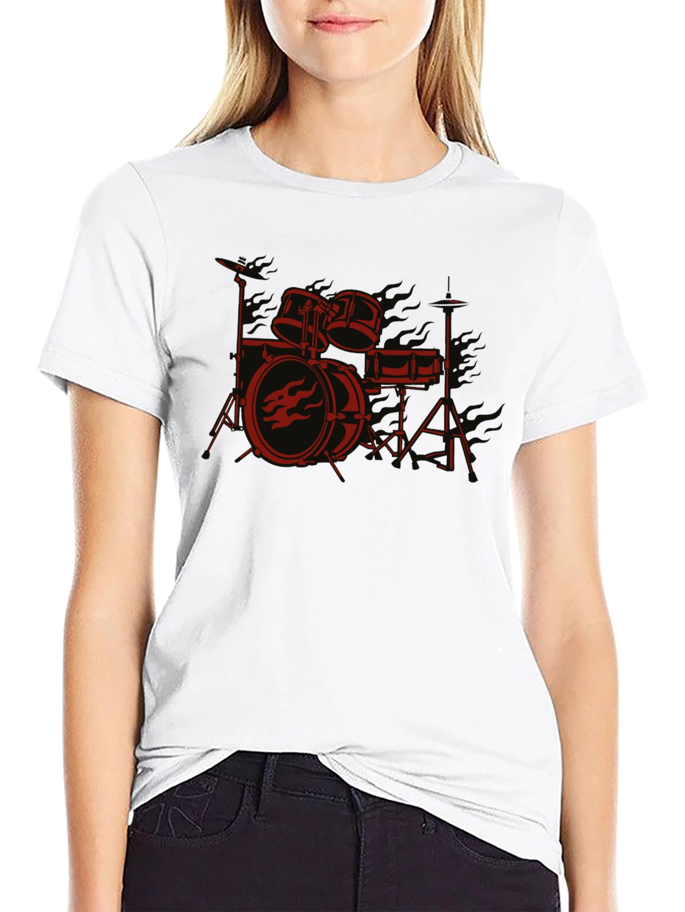 Drum Kit Graphic Tee - Rock Band Style
