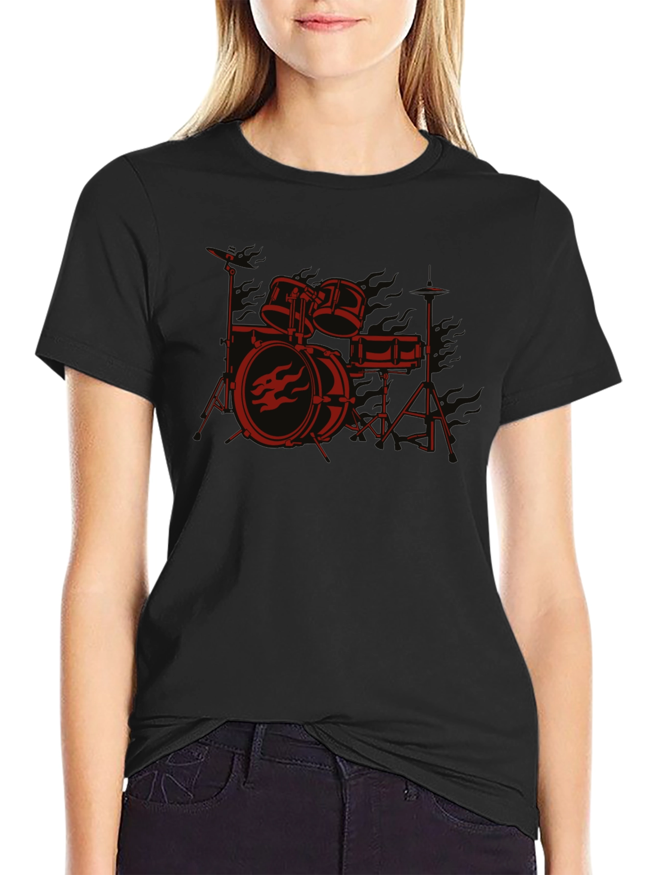 Drum Kit Graphic Tee - Rock Band Style