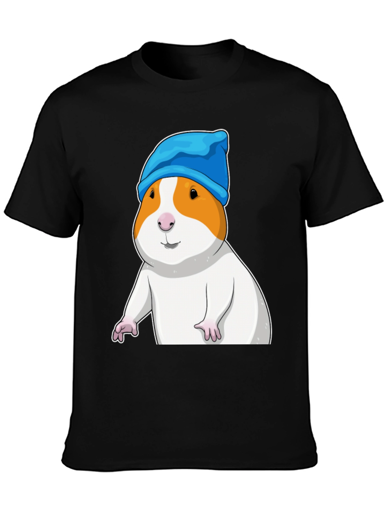 Guinea Pig in Blue Hat Graphic T-Shirt