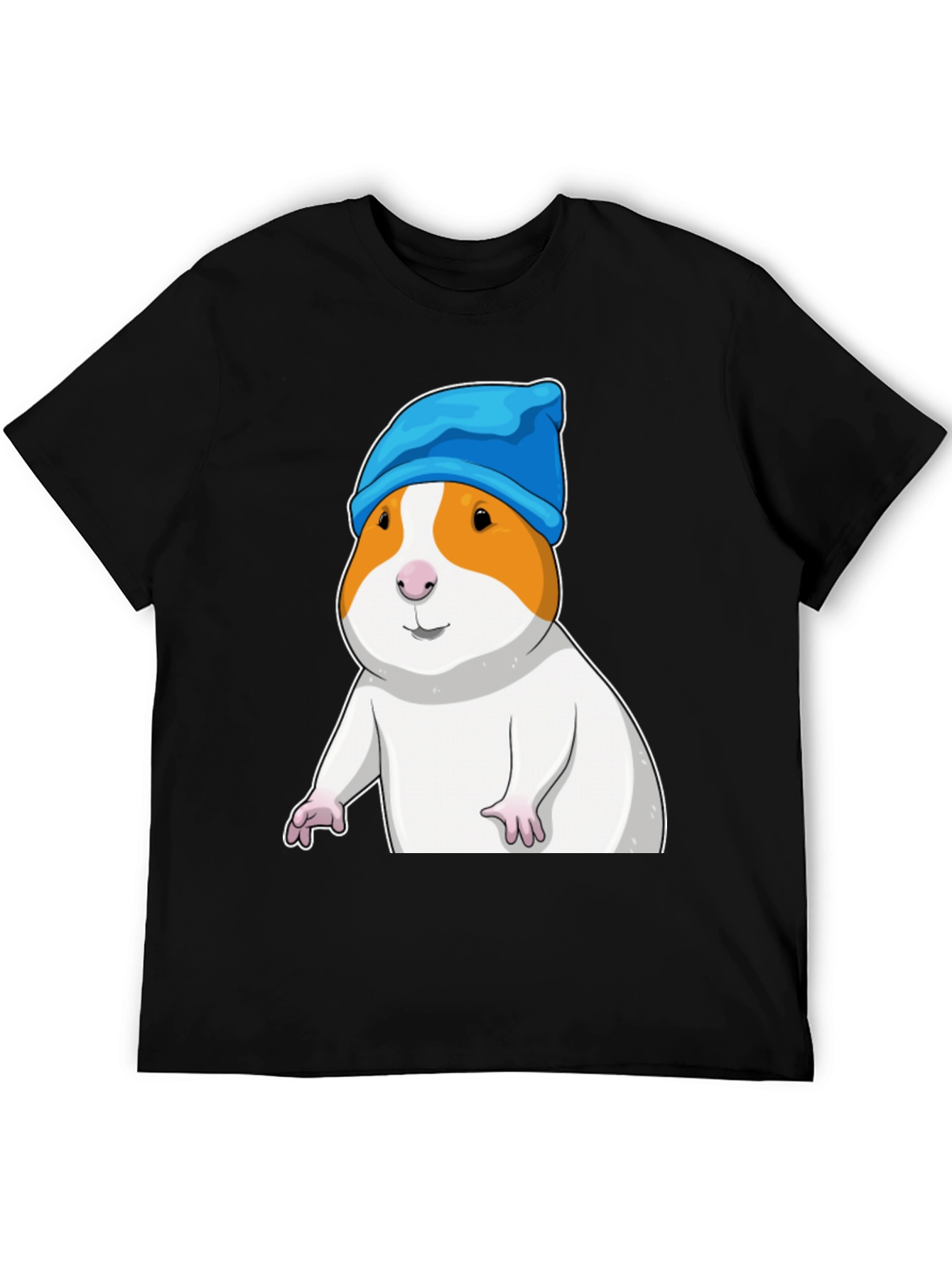 Guinea Pig in Blue Hat Graphic T-Shirt