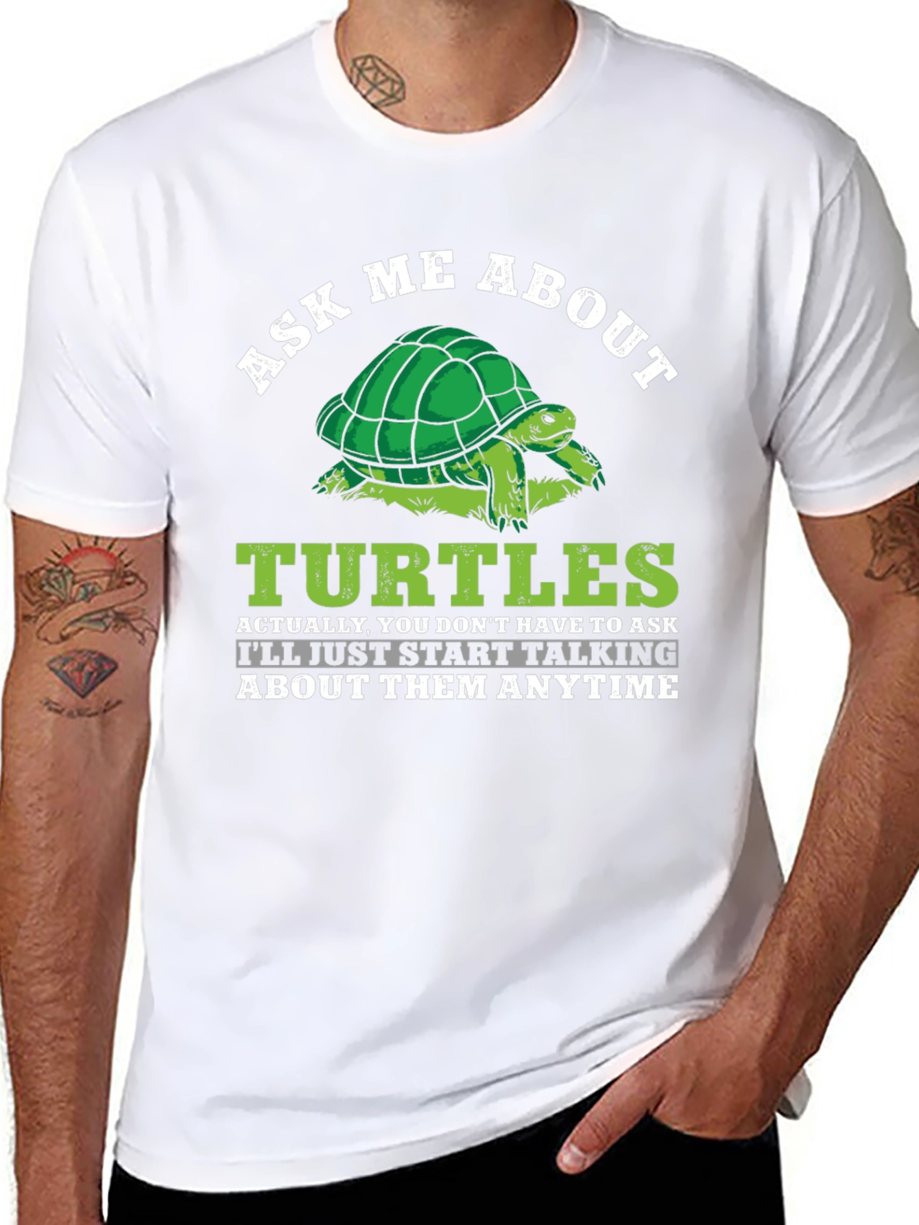Ask Me About Turtles Graphic T-Shirt
