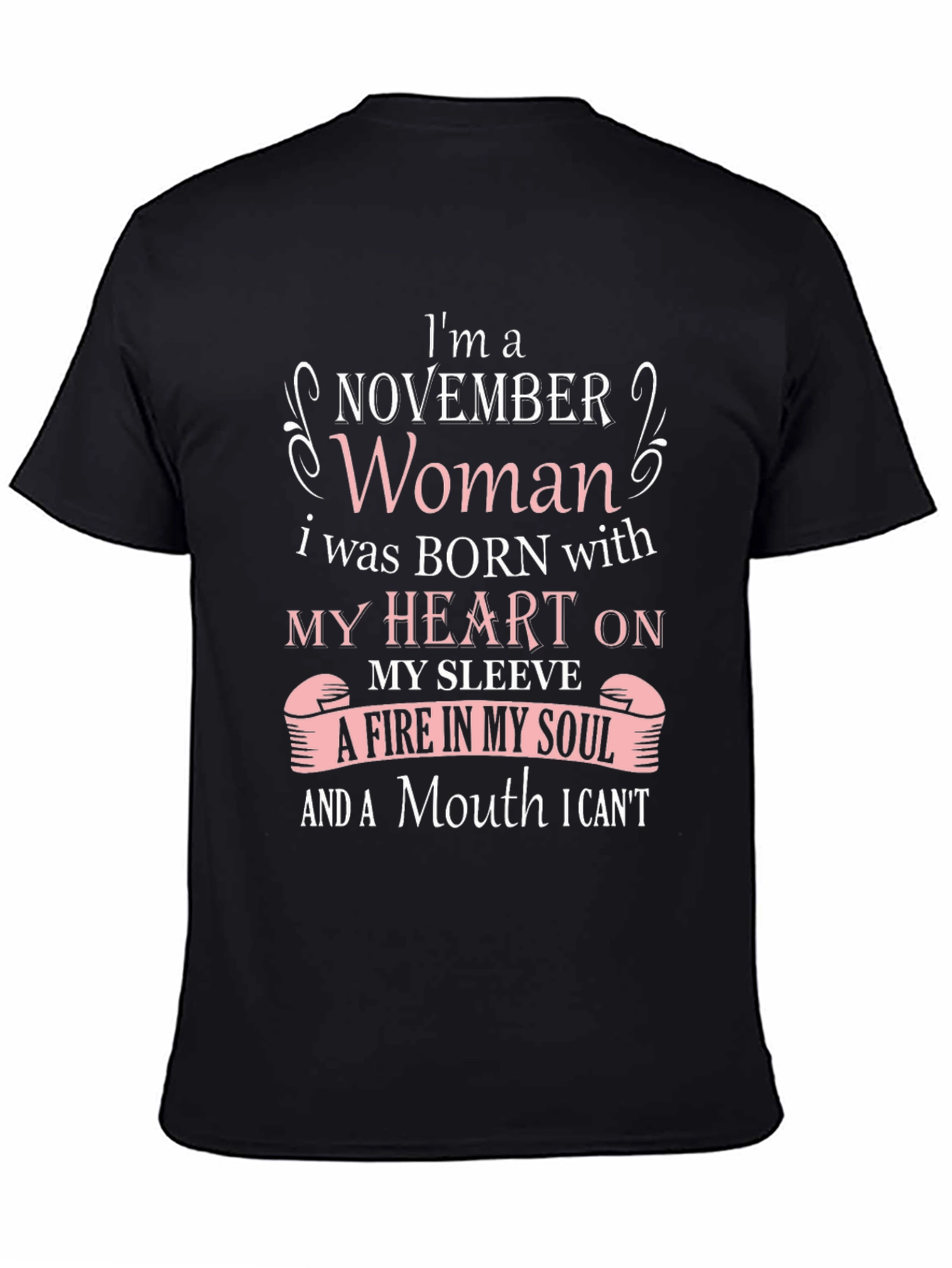 November Woman T-Shirt: Heart on Sleeve