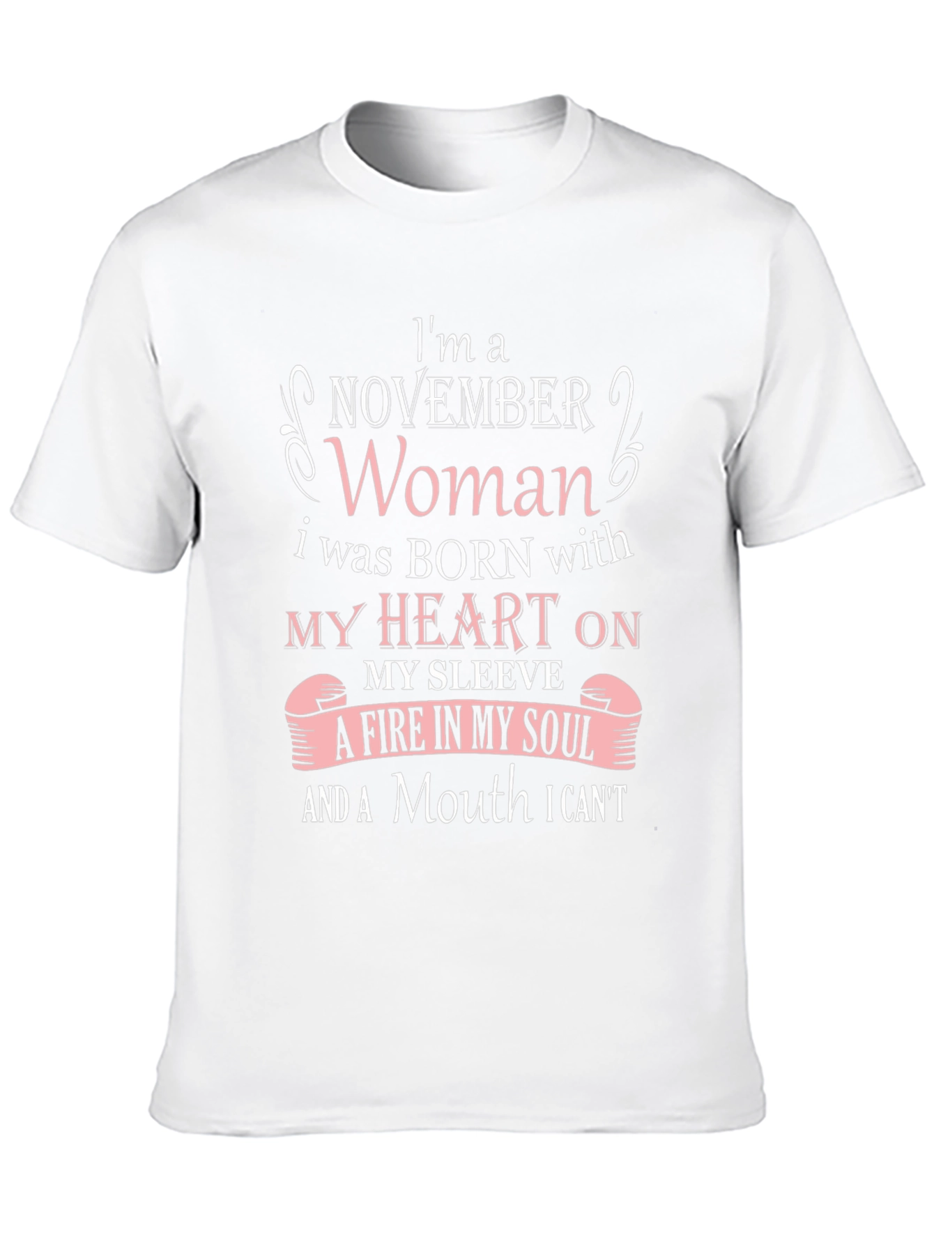 November Woman T-Shirt: Heart on Sleeve