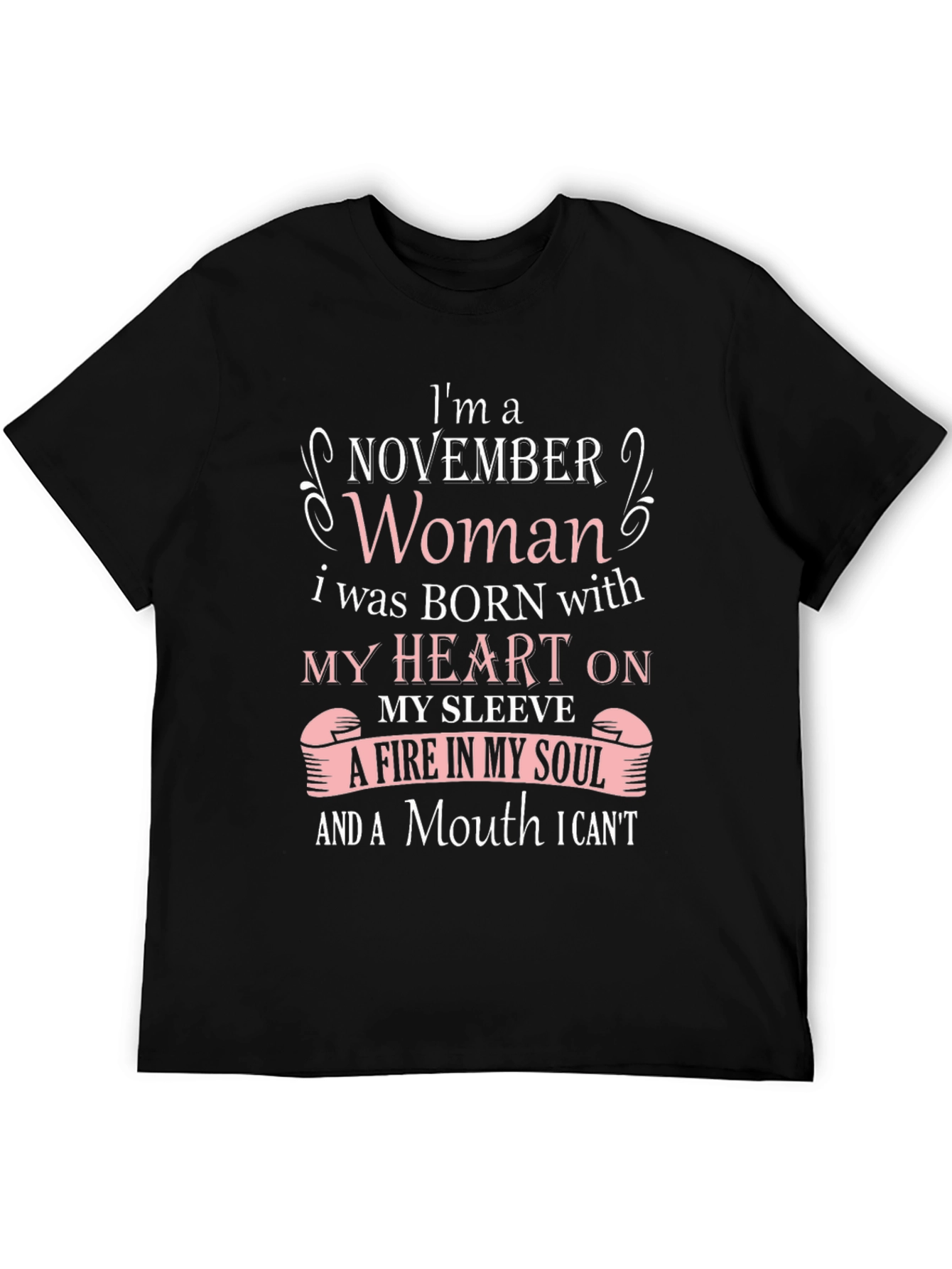 November Woman T-Shirt: Heart on Sleeve