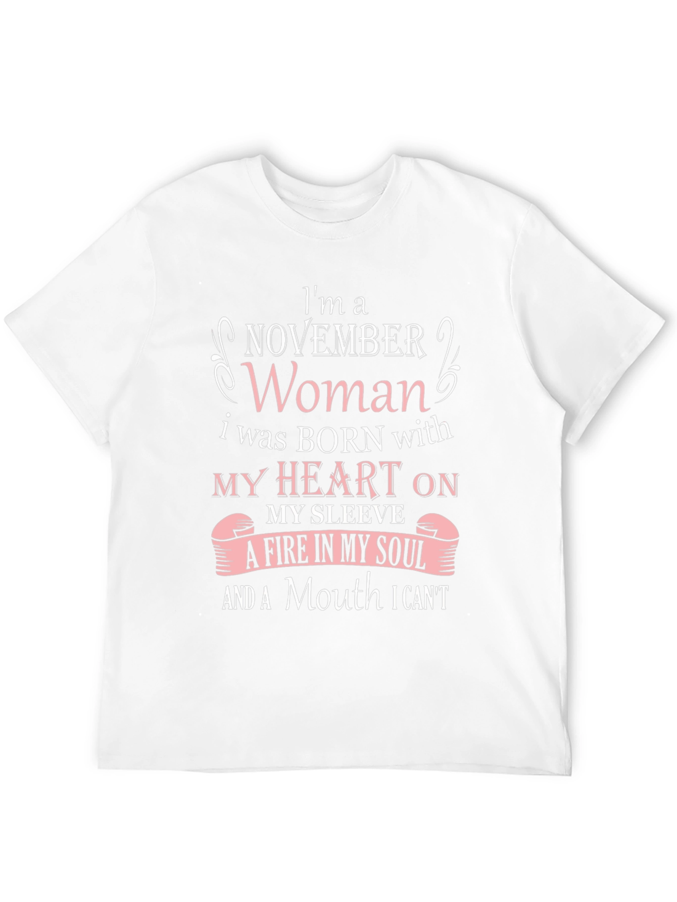 November Woman T-Shirt: Heart on Sleeve