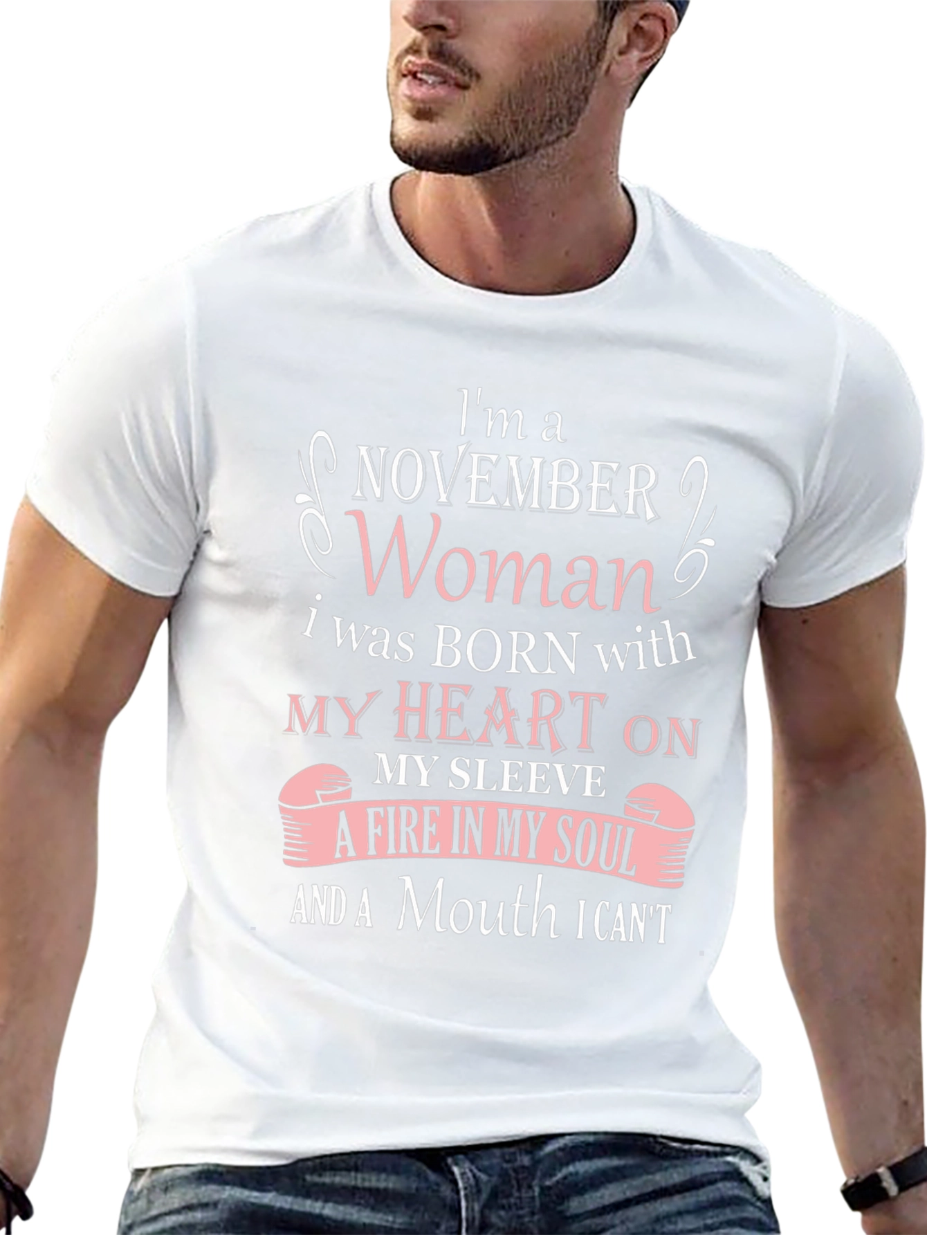 November Woman T-Shirt: Heart on Sleeve
