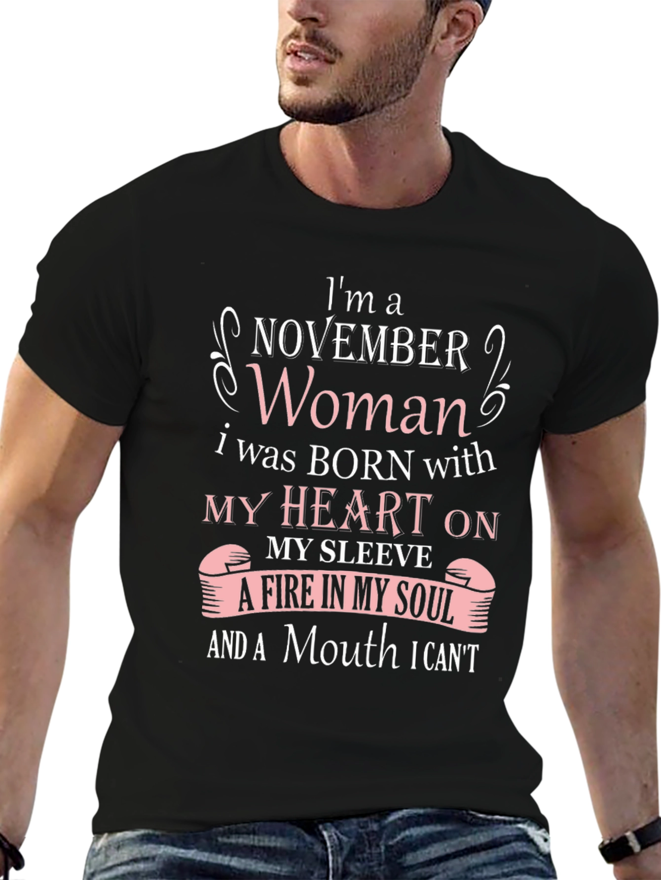 November Woman T-Shirt: Heart on Sleeve