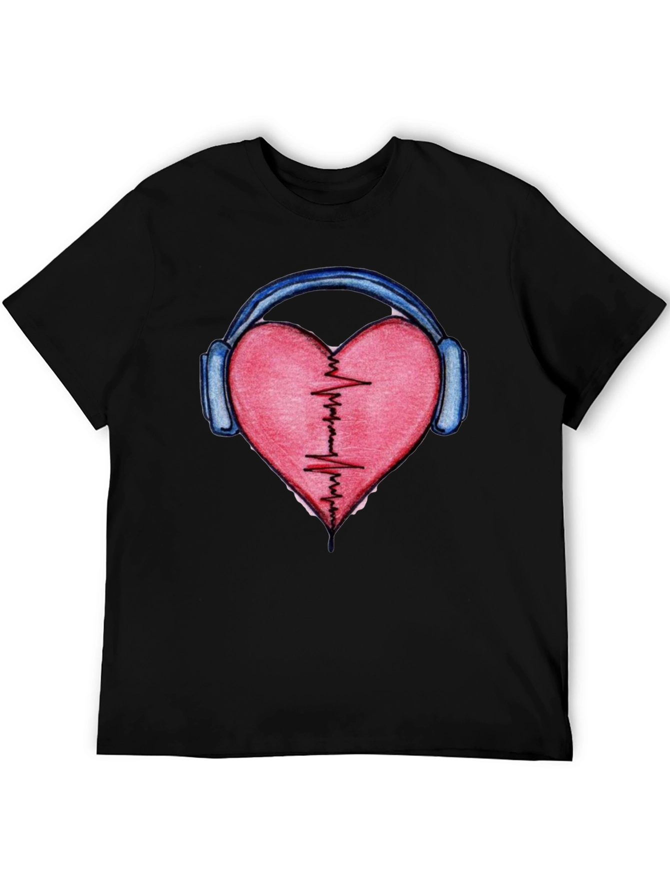 Heartbeat Headphones Graphic Tee