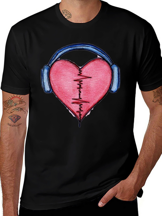 Heartbeat Headphones Graphic Tee