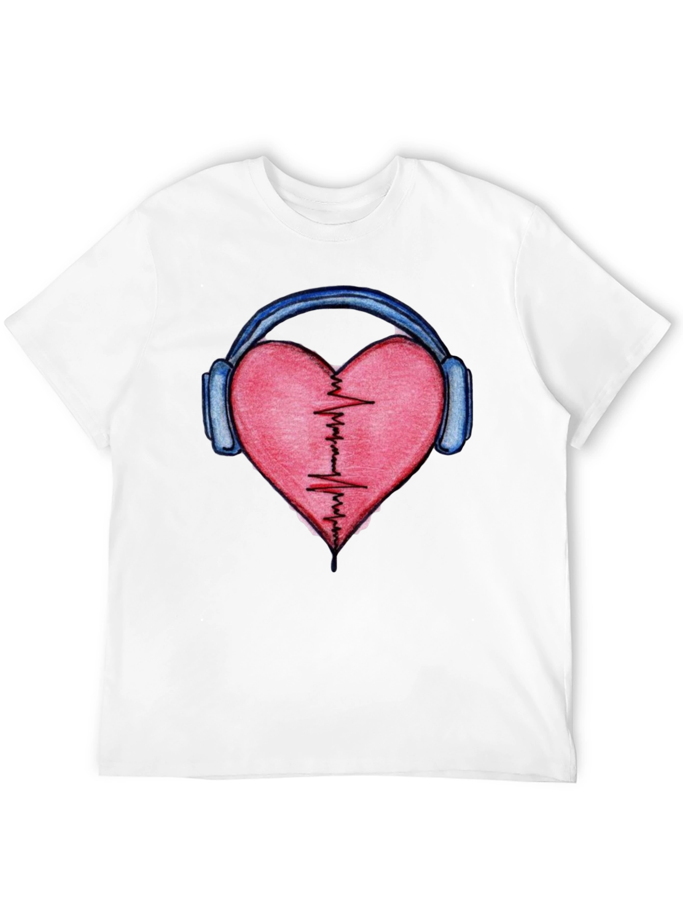 Heartbeat Headphones Graphic Tee