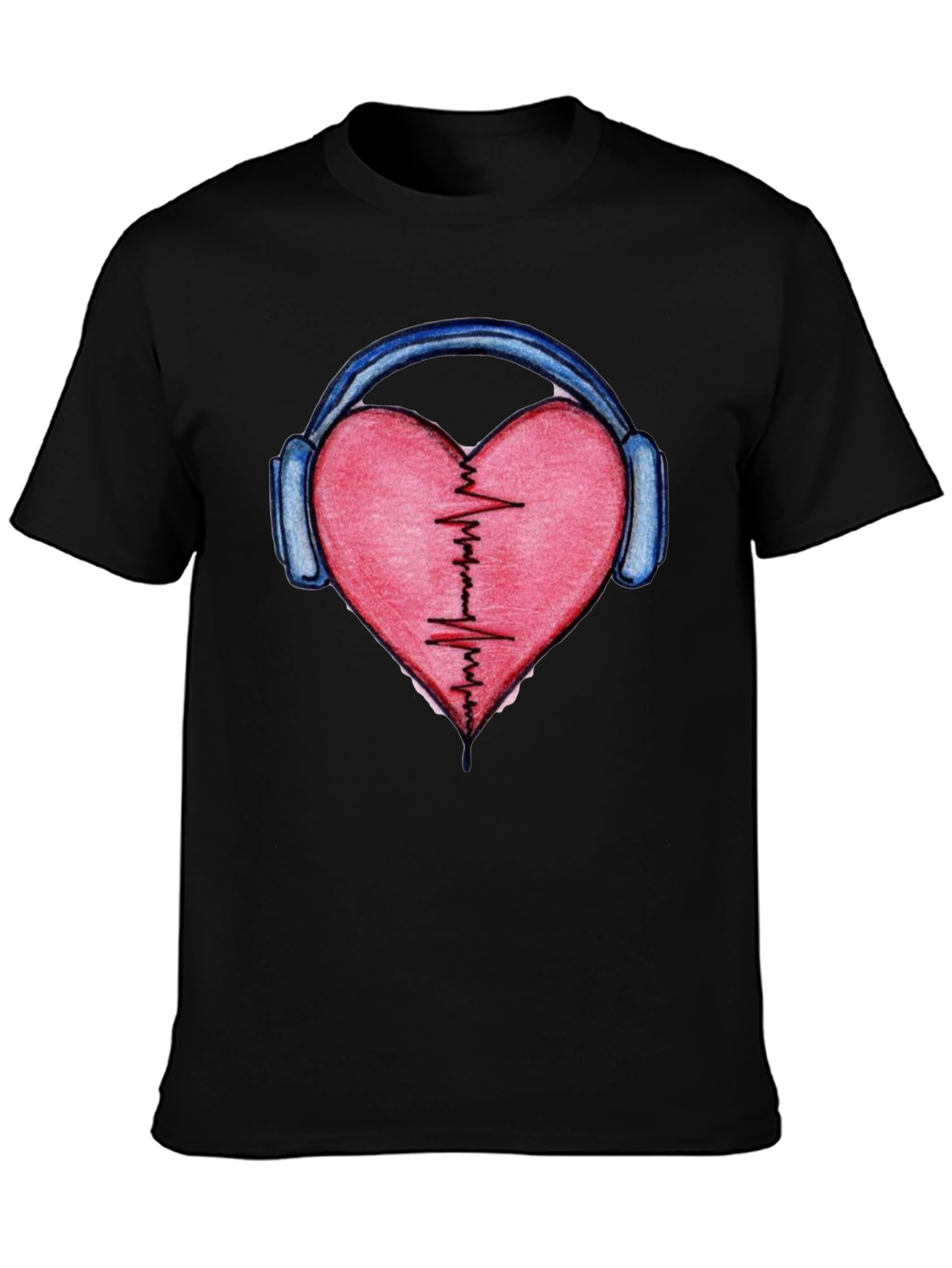 Heartbeat Headphones Graphic Tee