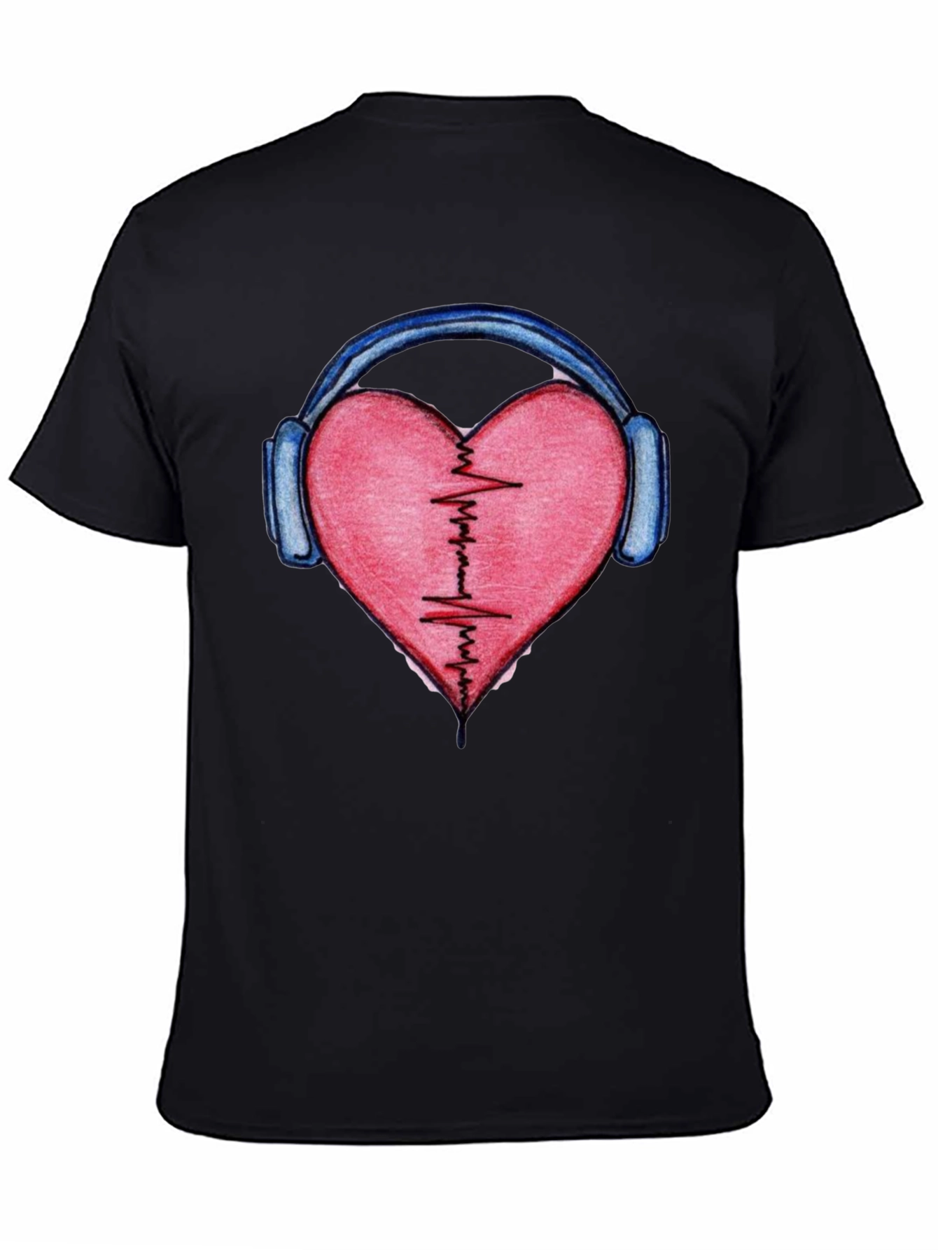 Heartbeat Headphones Graphic Tee