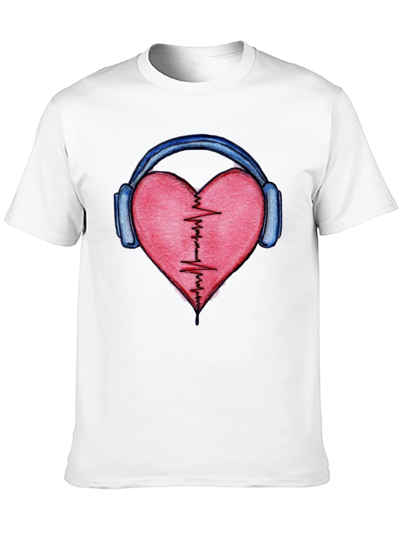 Heartbeat Headphones Graphic Tee
