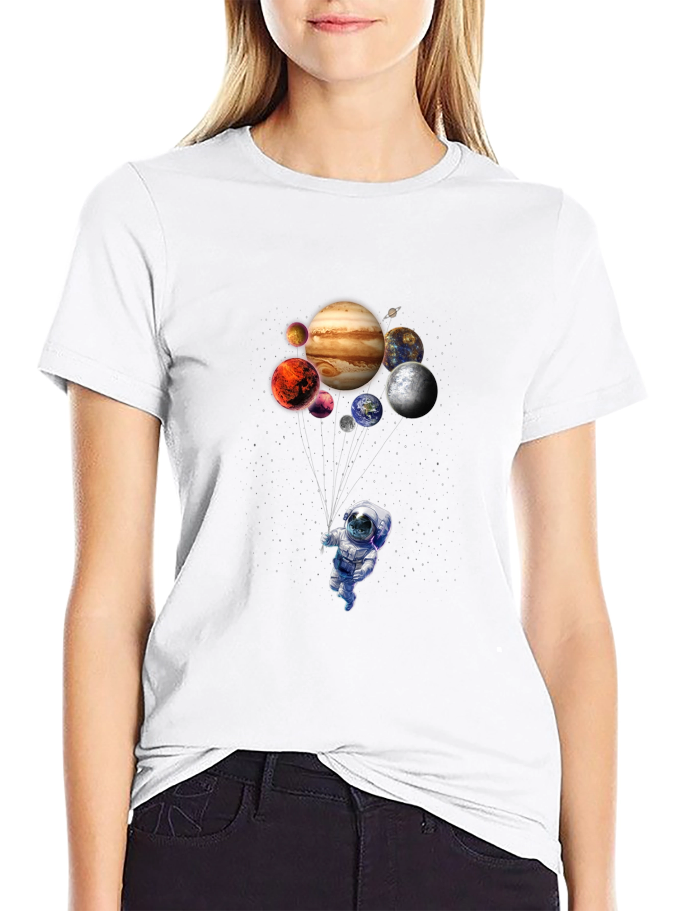 Astronaut & Planets Graphic T-Shirt