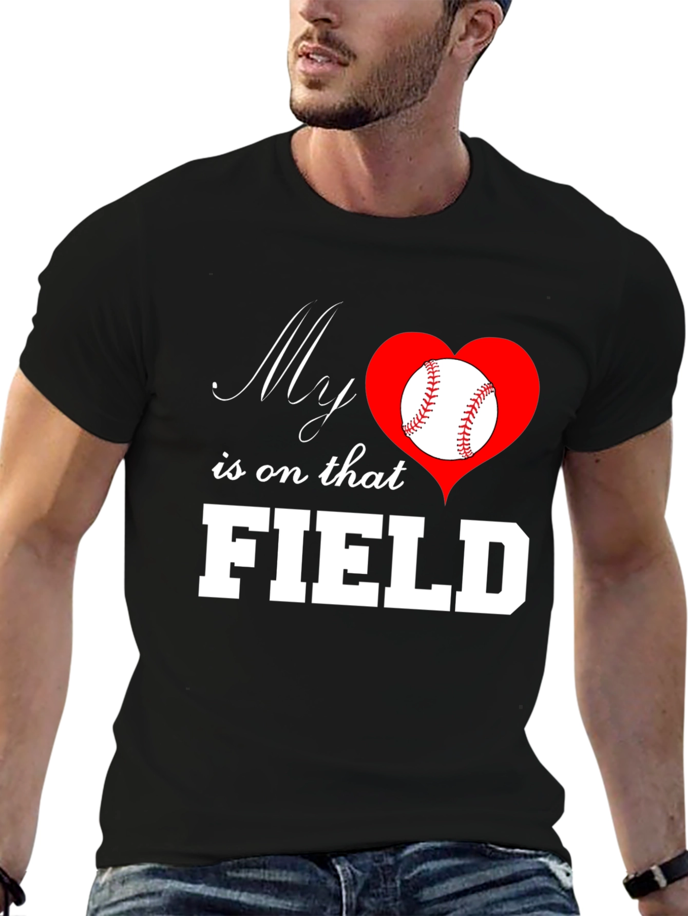 Baseball Mom T-Shirt: My Heart is on That Field