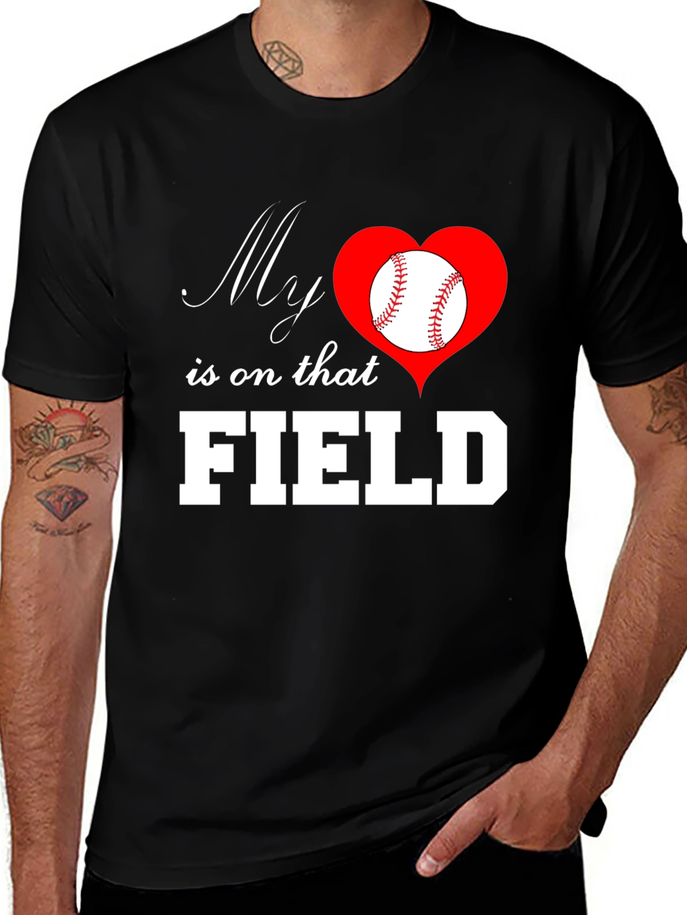 Baseball Mom T-Shirt: My Heart is on That Field