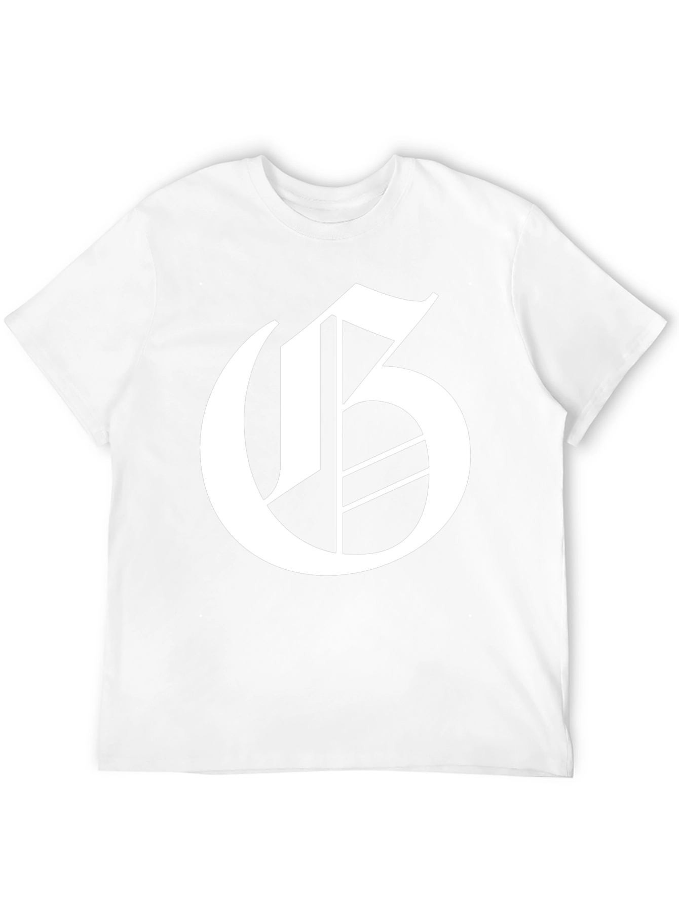Letter G Graphic Tee - Black Cotton Blend