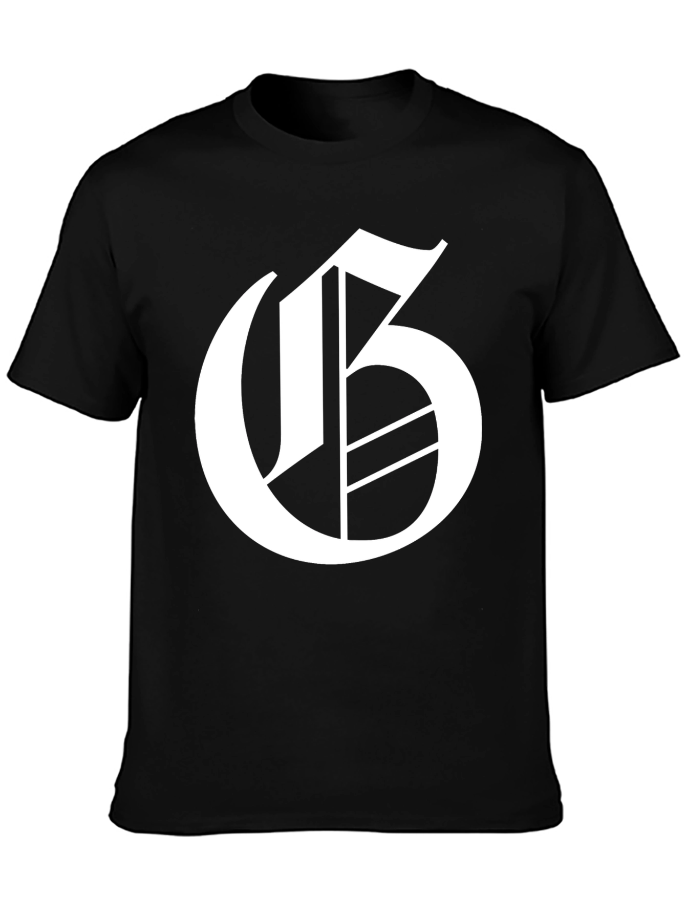 Letter G Graphic Tee - Black Cotton Blend