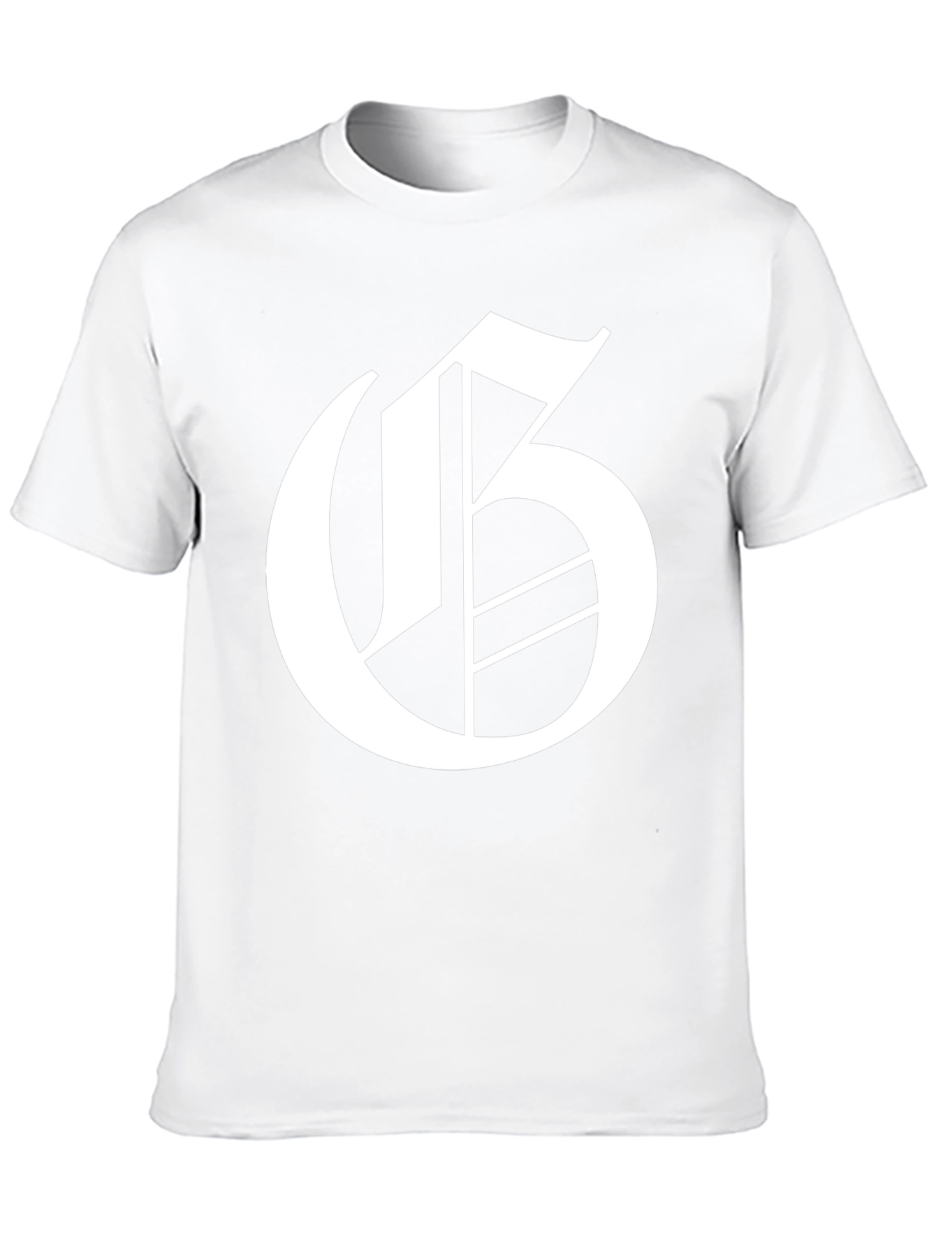 Letter G Graphic Tee - Black Cotton Blend